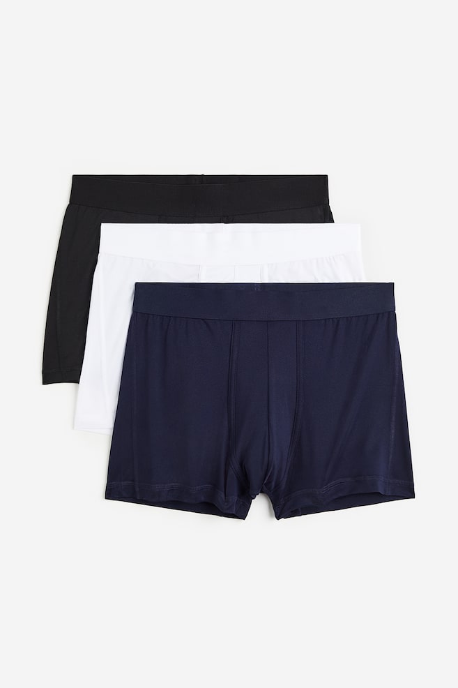 3-pack Xtra Life™ mesh short trunks - Navy blue/Black/White - 1