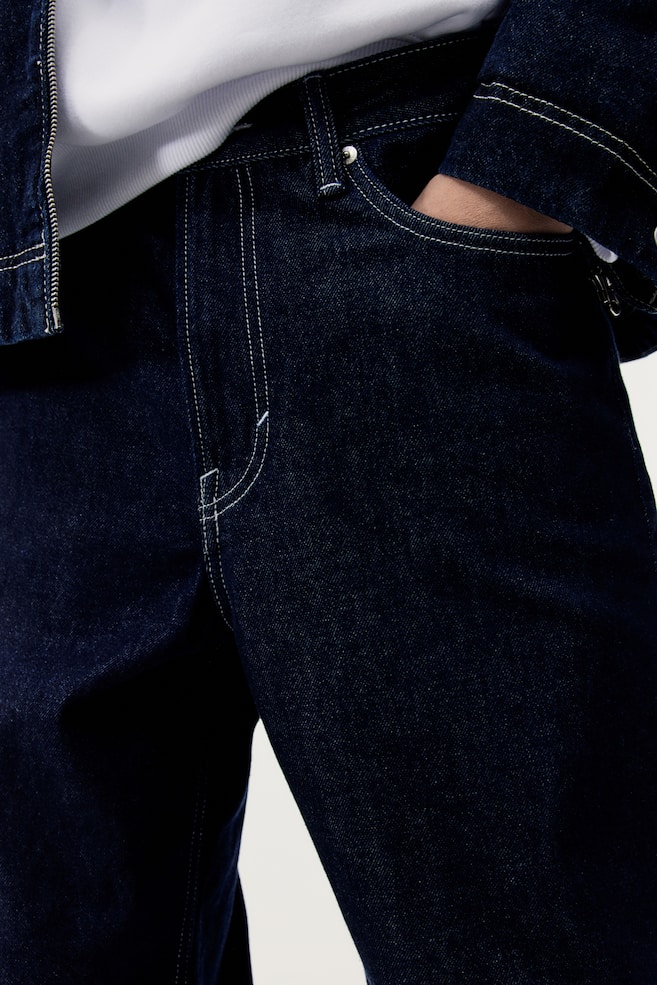 Loose Jeans - Mørk denimblå - 6