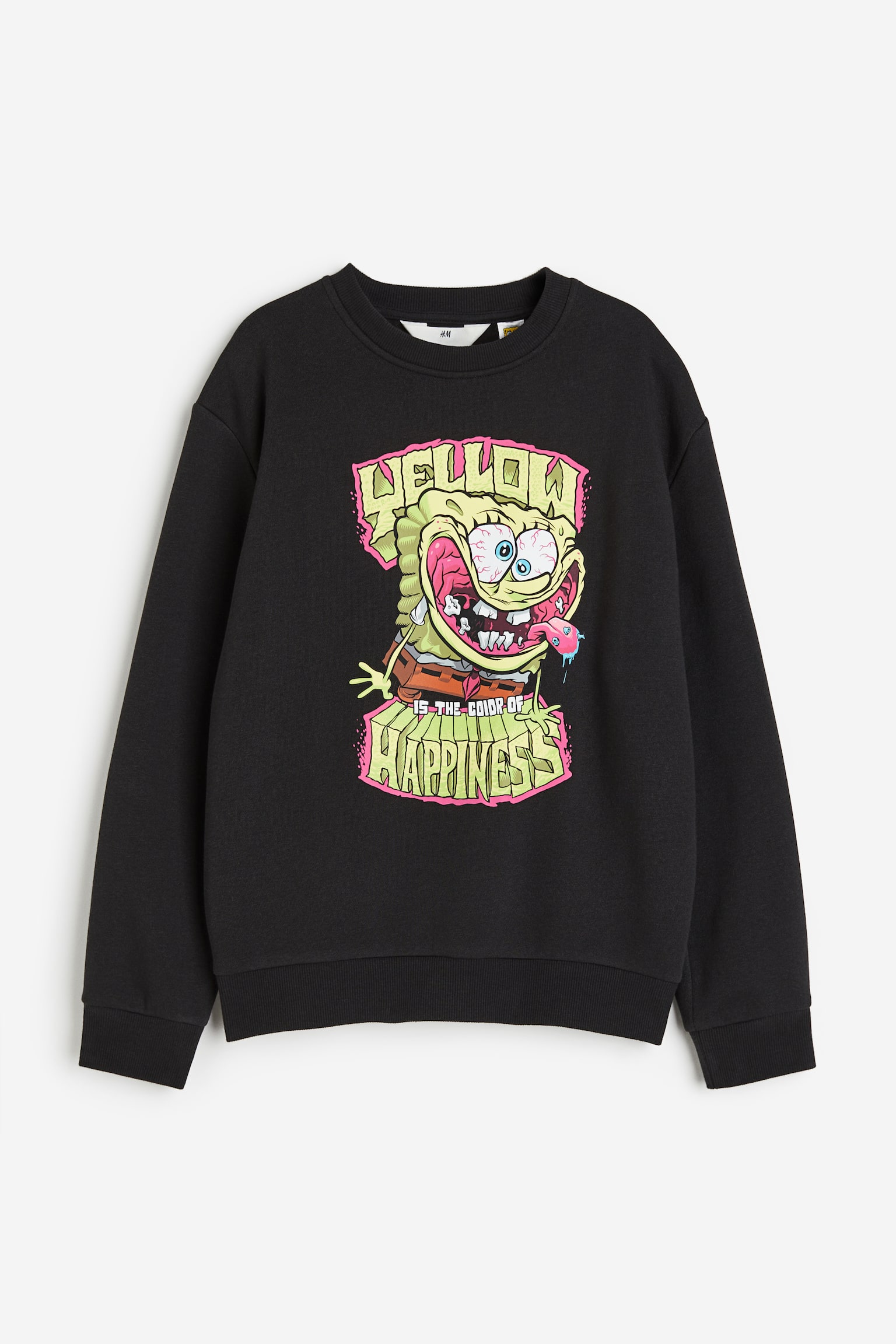 Print Sweater - Black/SpongeBob SquarePants/Black/The Simpsons/Black/PlayStation/Light grey marle/SmileyWorld®/Light beige/SmileyWorld® - 1