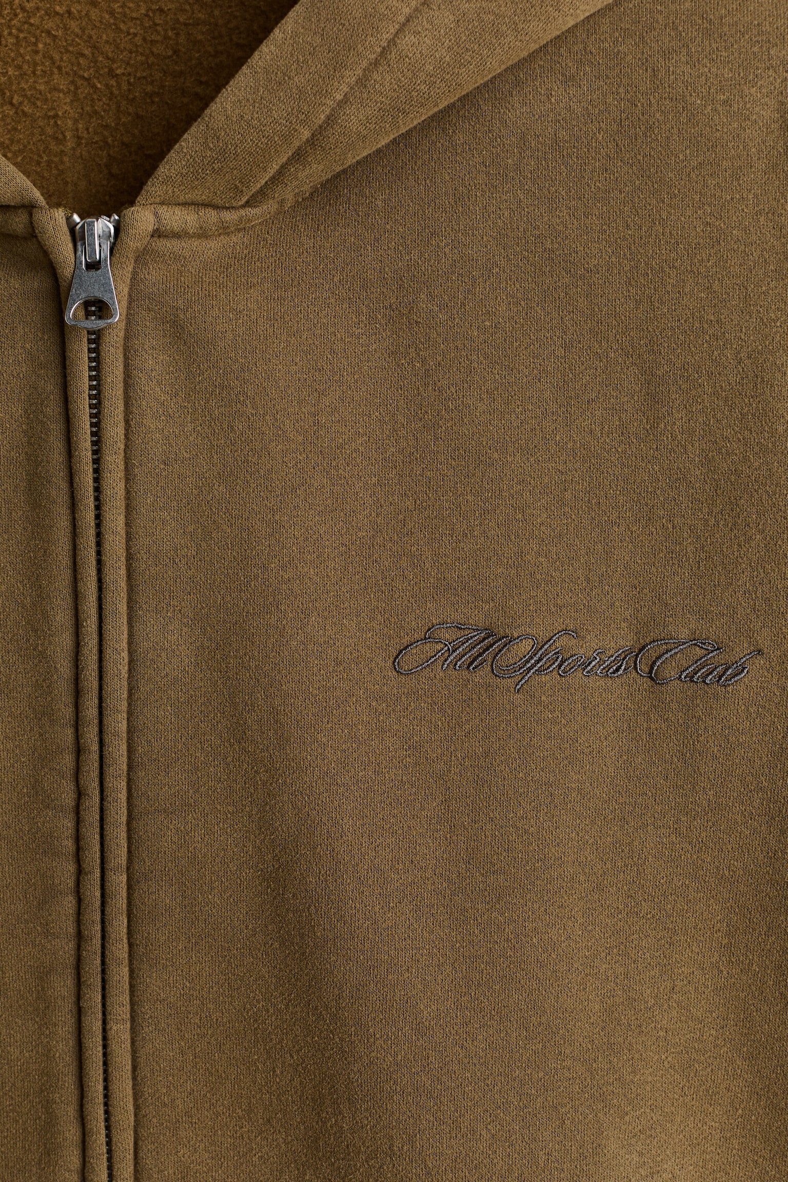 Loose Fit Zip-through hoodie - Khaki green/Light blue/All Sports Club/Navy blue/ASC - 4