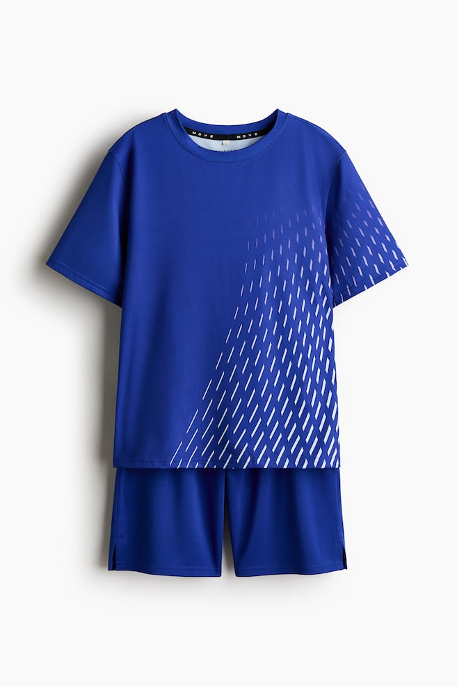 2-Piece Sports Set with DryMove™ - Bright blue/Green/patterned/Black/gray/Black/patterned - 1