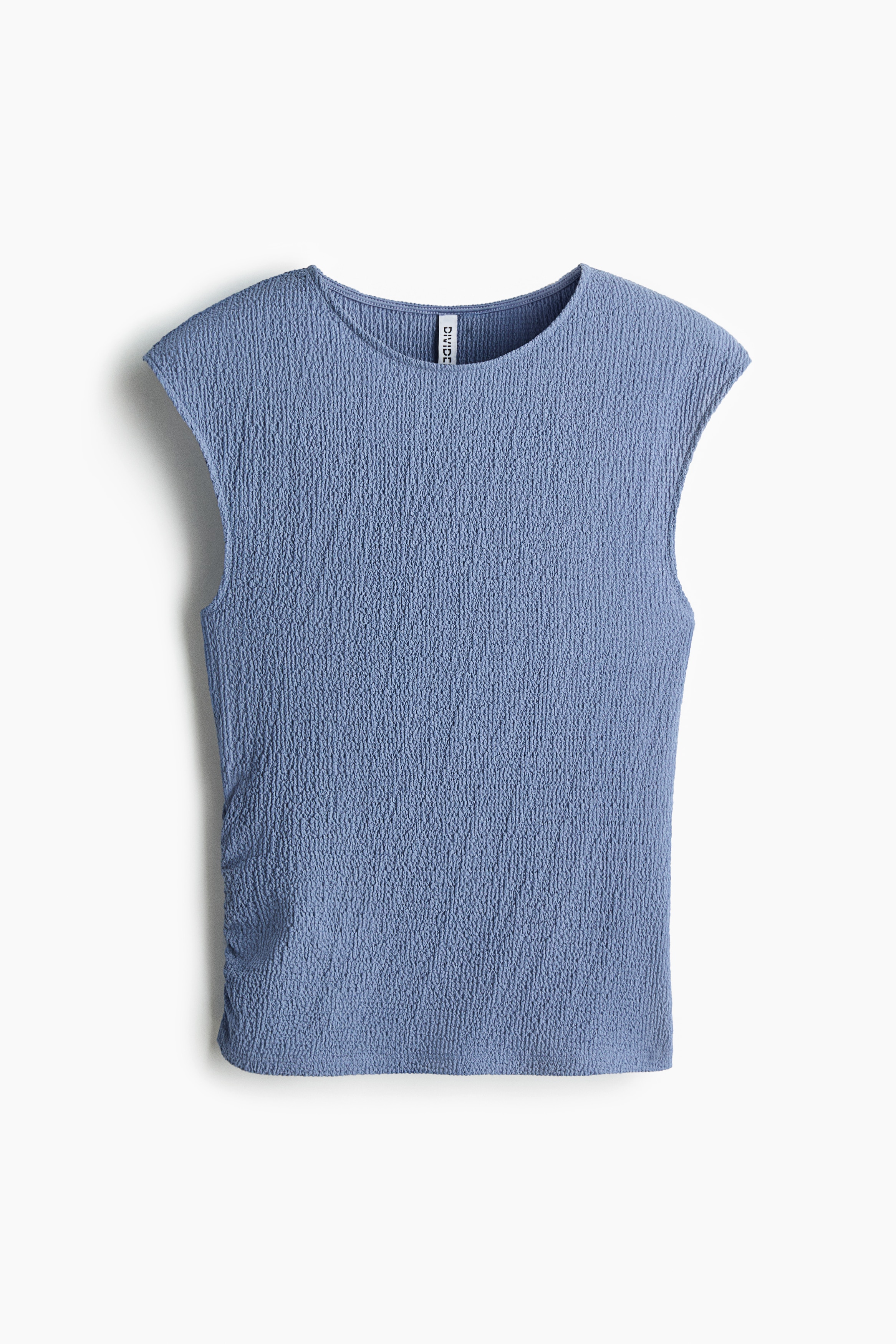 Textured Jersey Top - Light dusty blue/Light beige/patterned/Black/Rust red