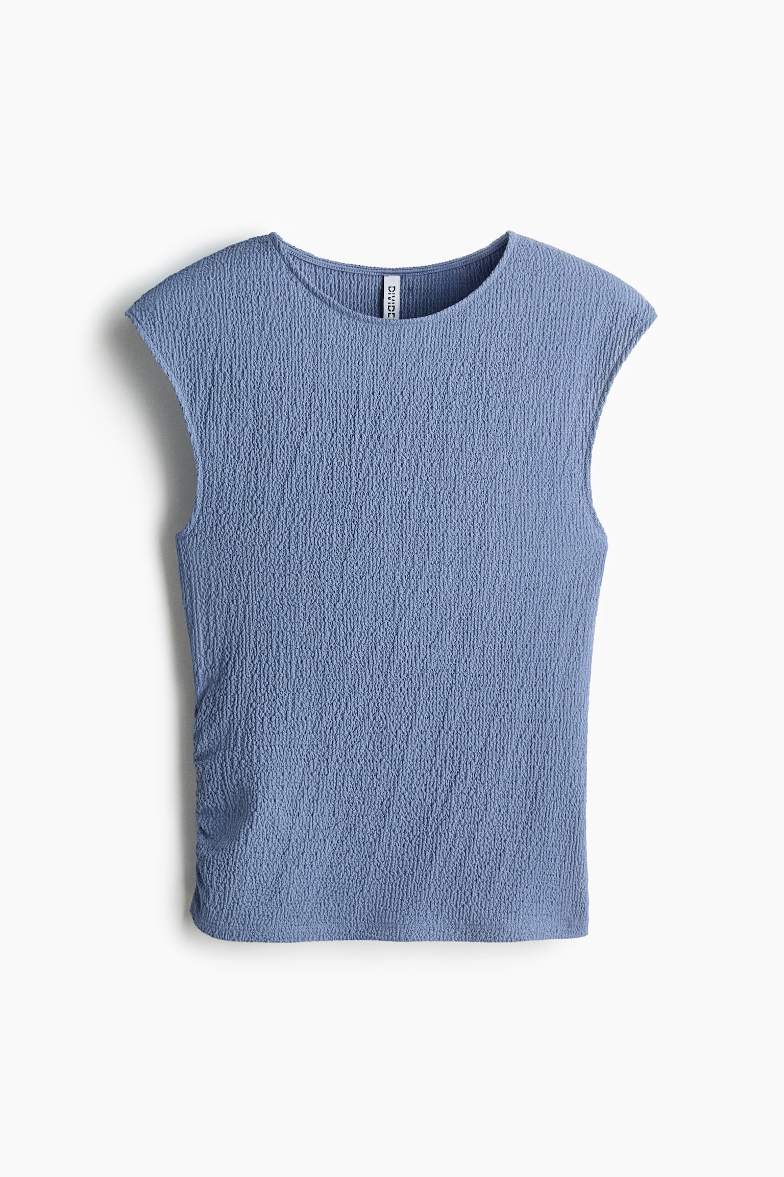 Áo jersey vân nổi - Màu xanh dương khói nhạt - 1