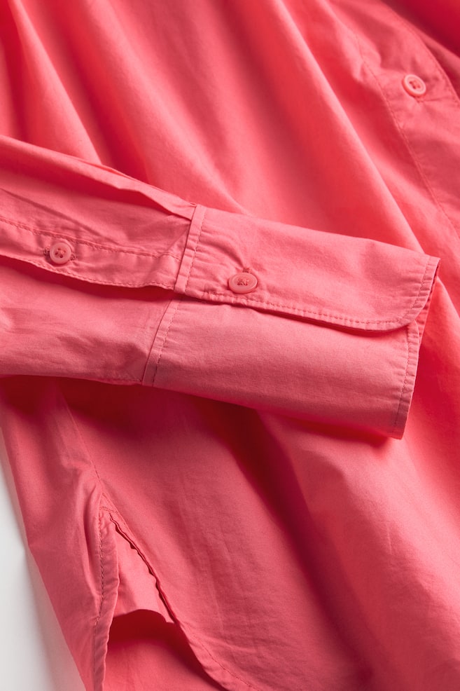 Camicia in popeline di cotone - Rosa/Verde menta/Bianco - 2