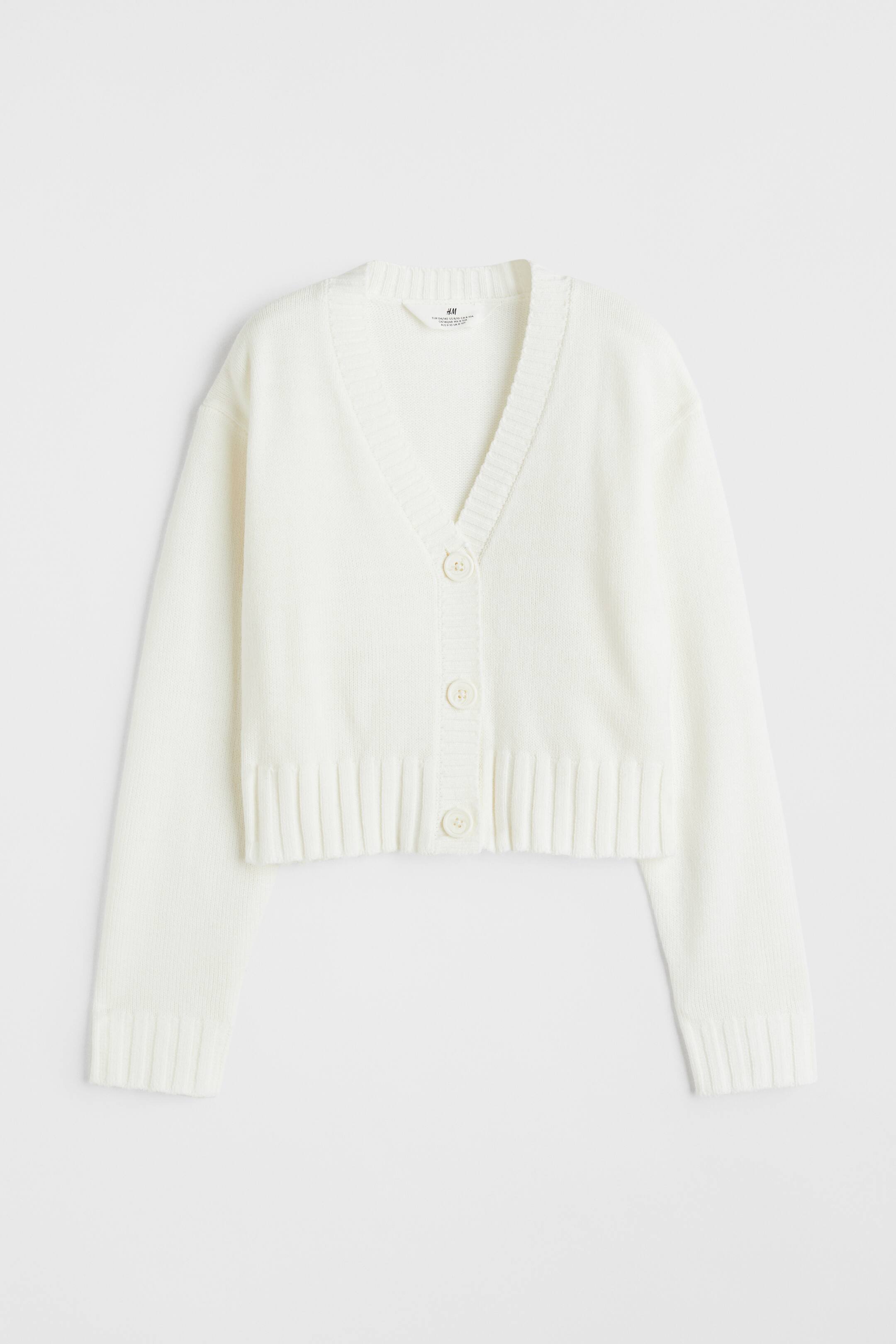 查看大圖: Knitted cardigan - 奶油色 - Kids | H&M 1