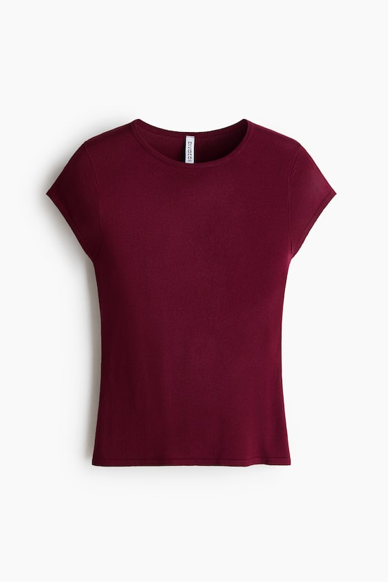 Женские кепки H&M Sleeved Fine-Knit Top