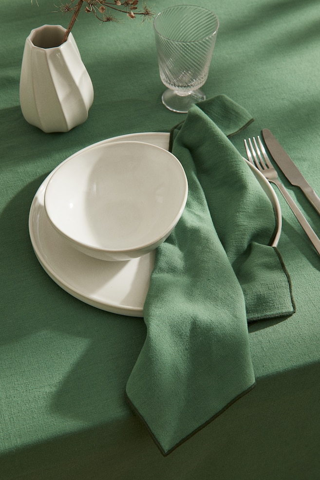 2-pack Linen-blend napkins - Green - 2