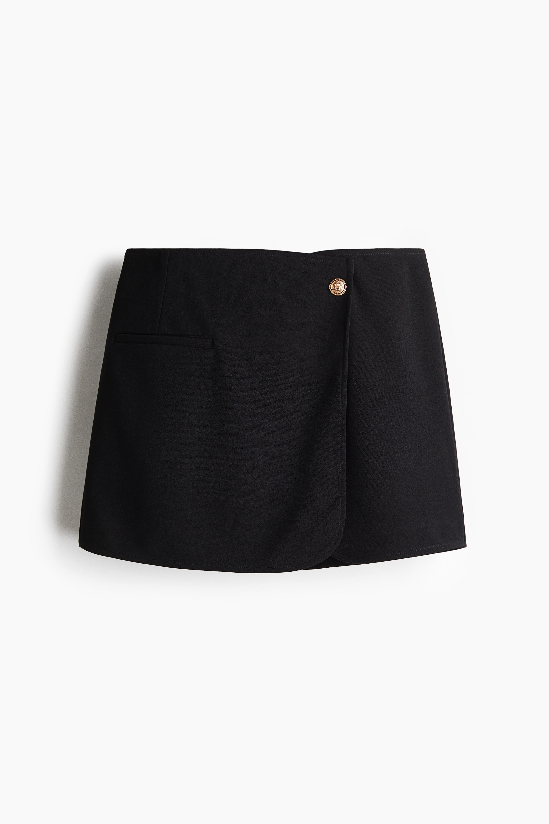 Interlock Skort - Black/Dark khaki green/Cream/Dark brown