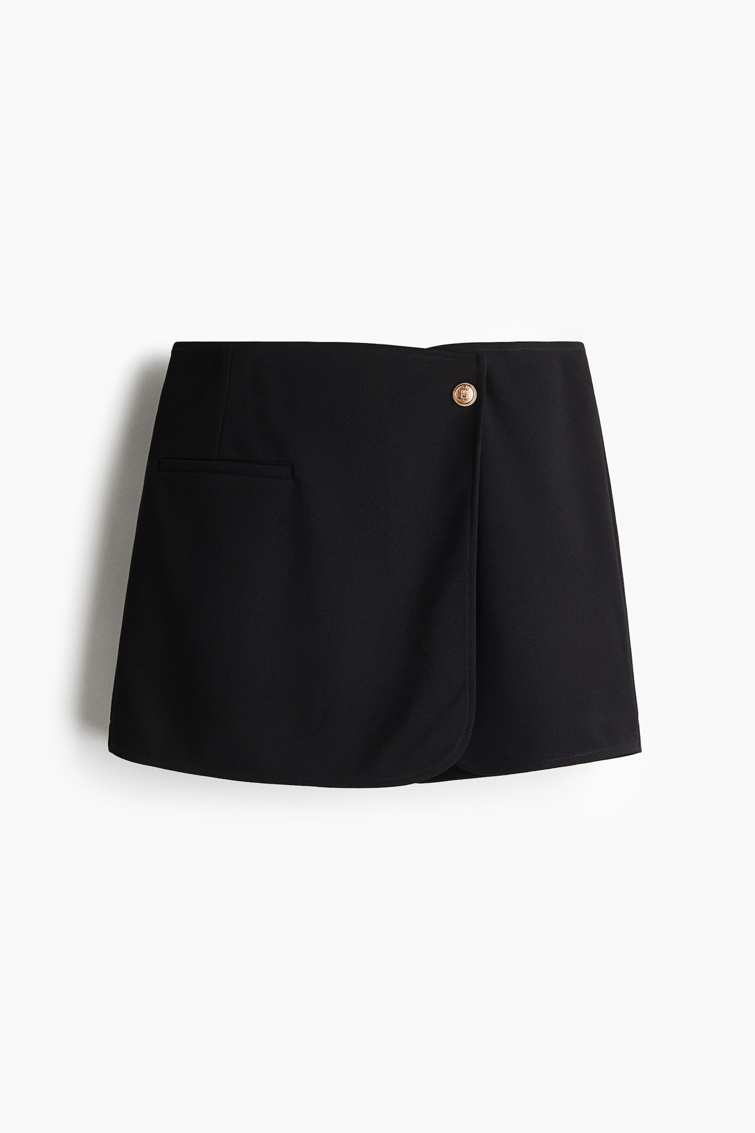Женская юбка-шорты H&M Interlock Skort, цвет: Чёрный — фото 1