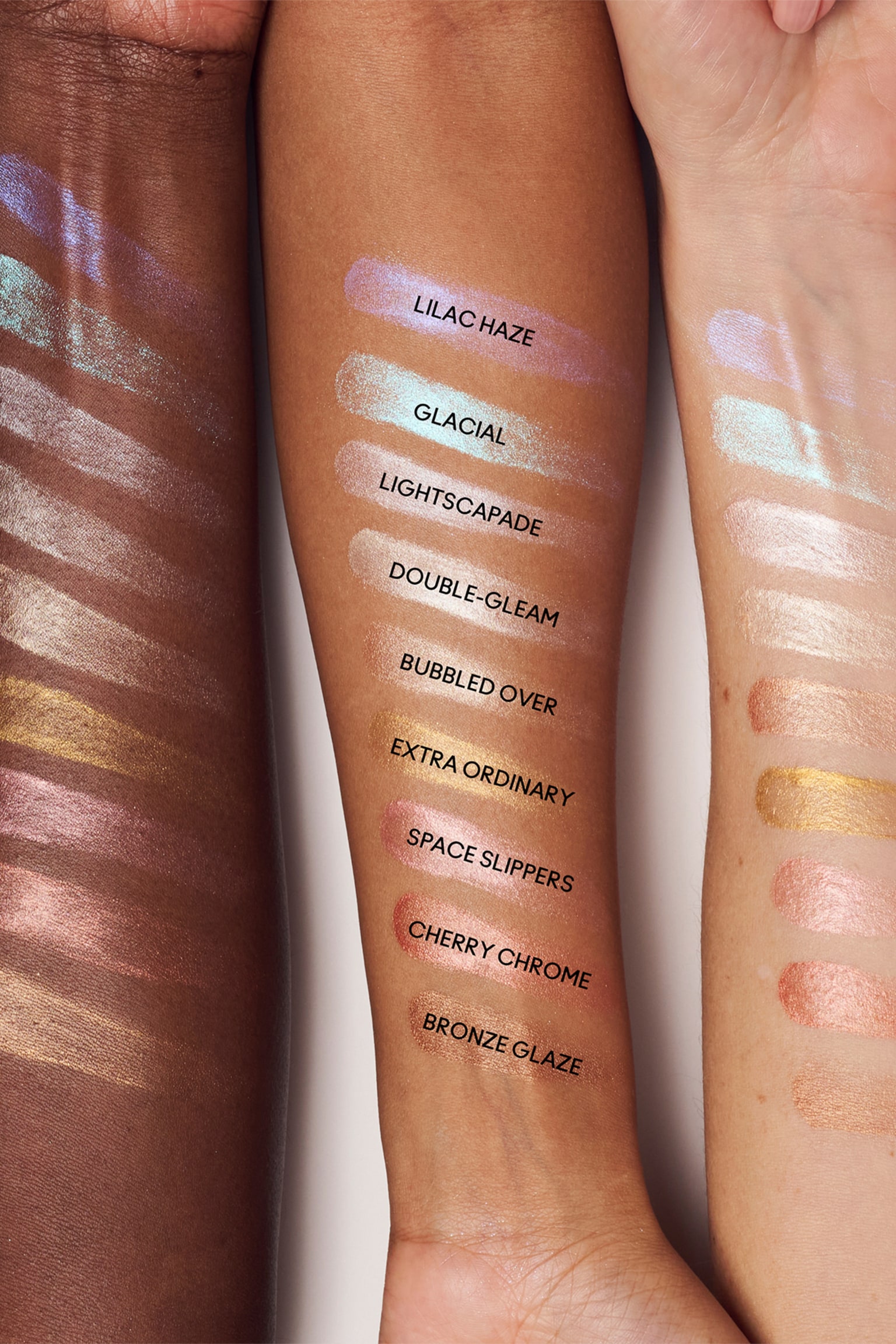 Skinfinish Lightstruck Liquid Highlighter - Space Slippers/Extra Ordinary/Lilac Haze/Cherry Chrome/Double-gleam/Glacial/Bubbled Over/Bronze Glaze/Lightscapade - 4