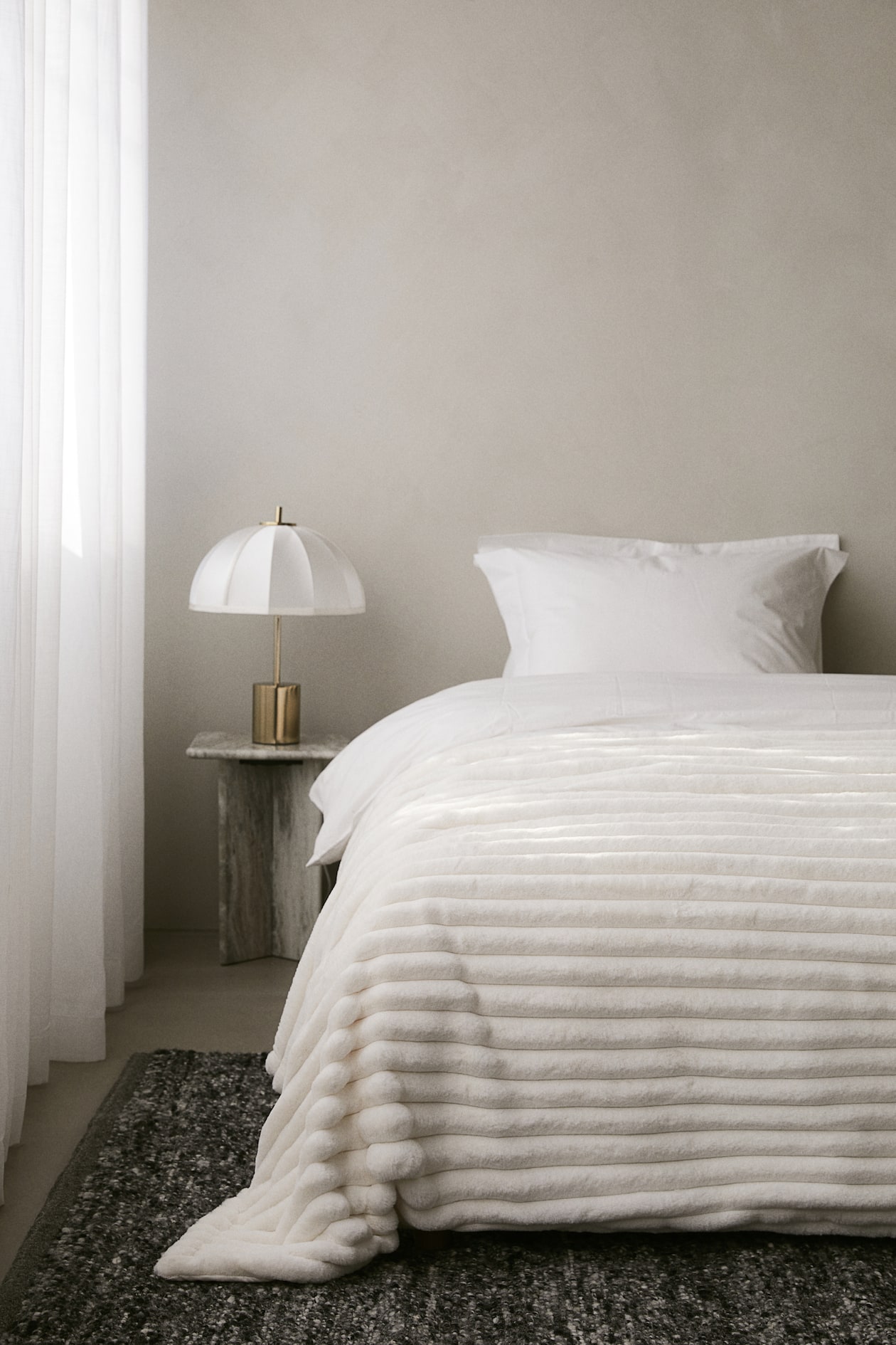 Jeté de lit côtelé - Blanc - Home All | H&M FR