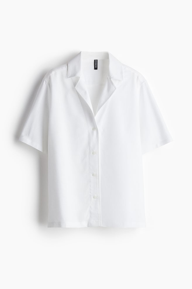 Loose-Fit Resort Shirt - White/White/Suns/Beige - 1