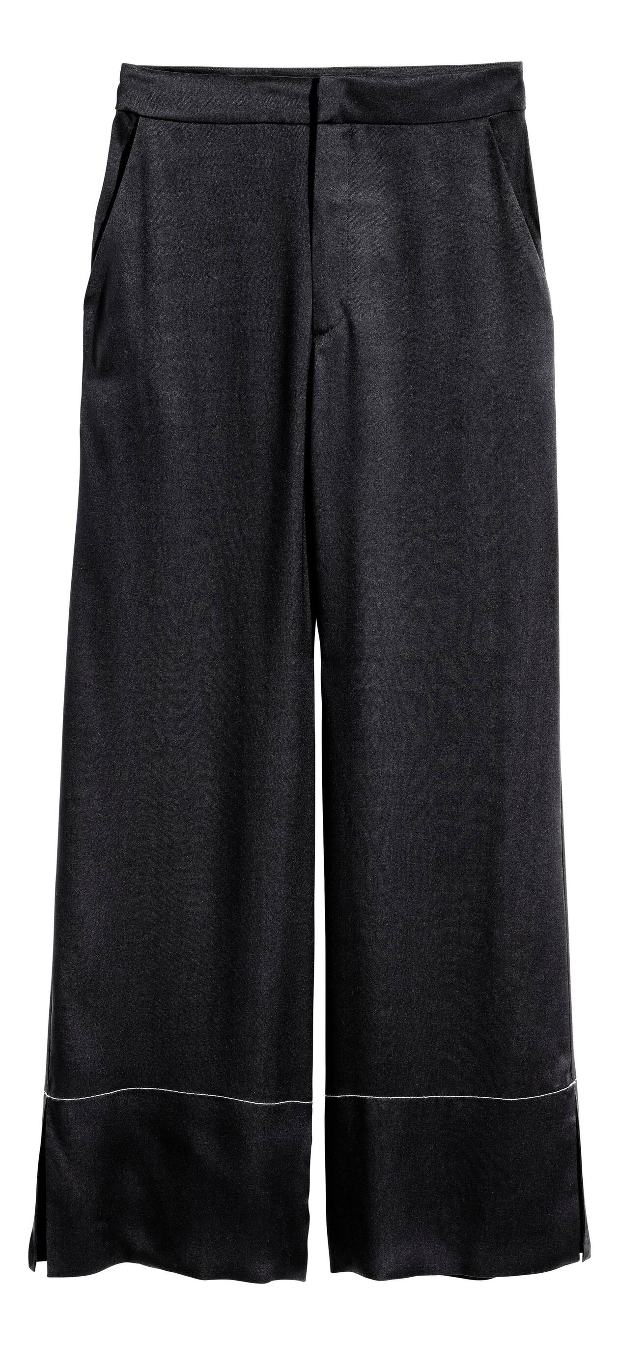 シルクワイドパンツ - ブラック - レディース | H&M JP