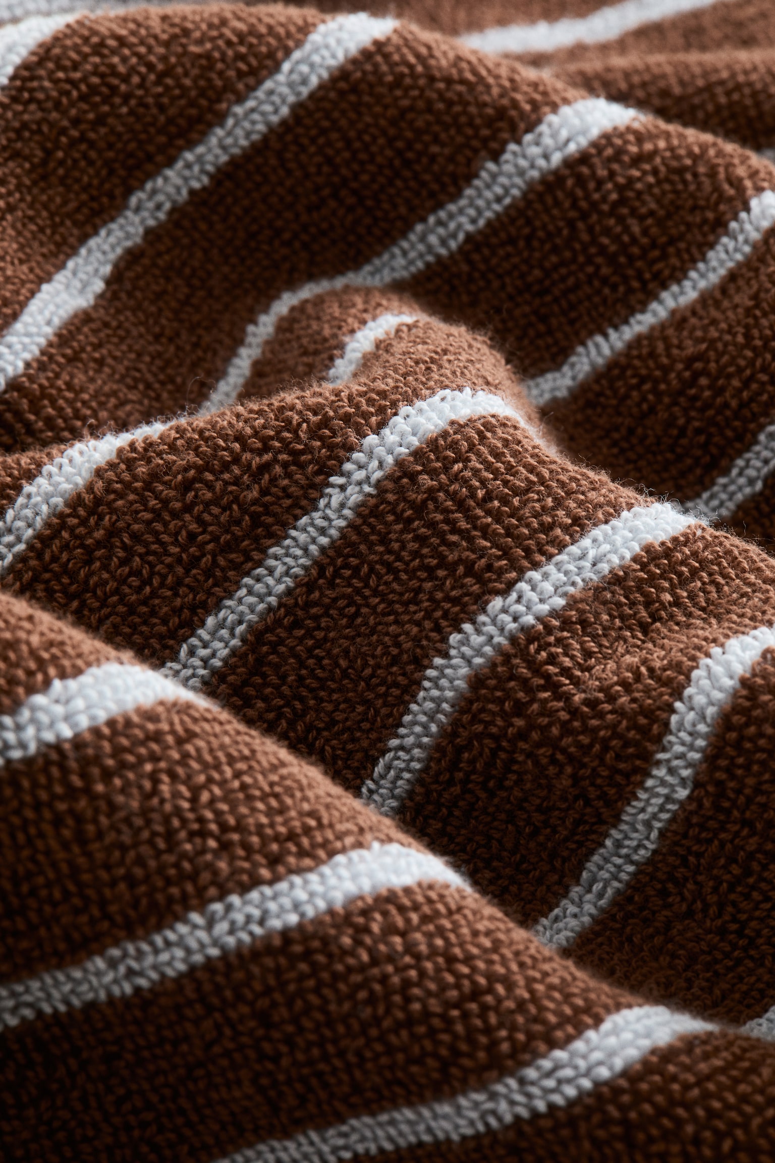 Striped hand towel - Brown/Striped/Light beige/White/Light blue/Beige striped/Sage green/Black striped/Light blue/Striped/Yellow/White striped/White/Black striped - 5