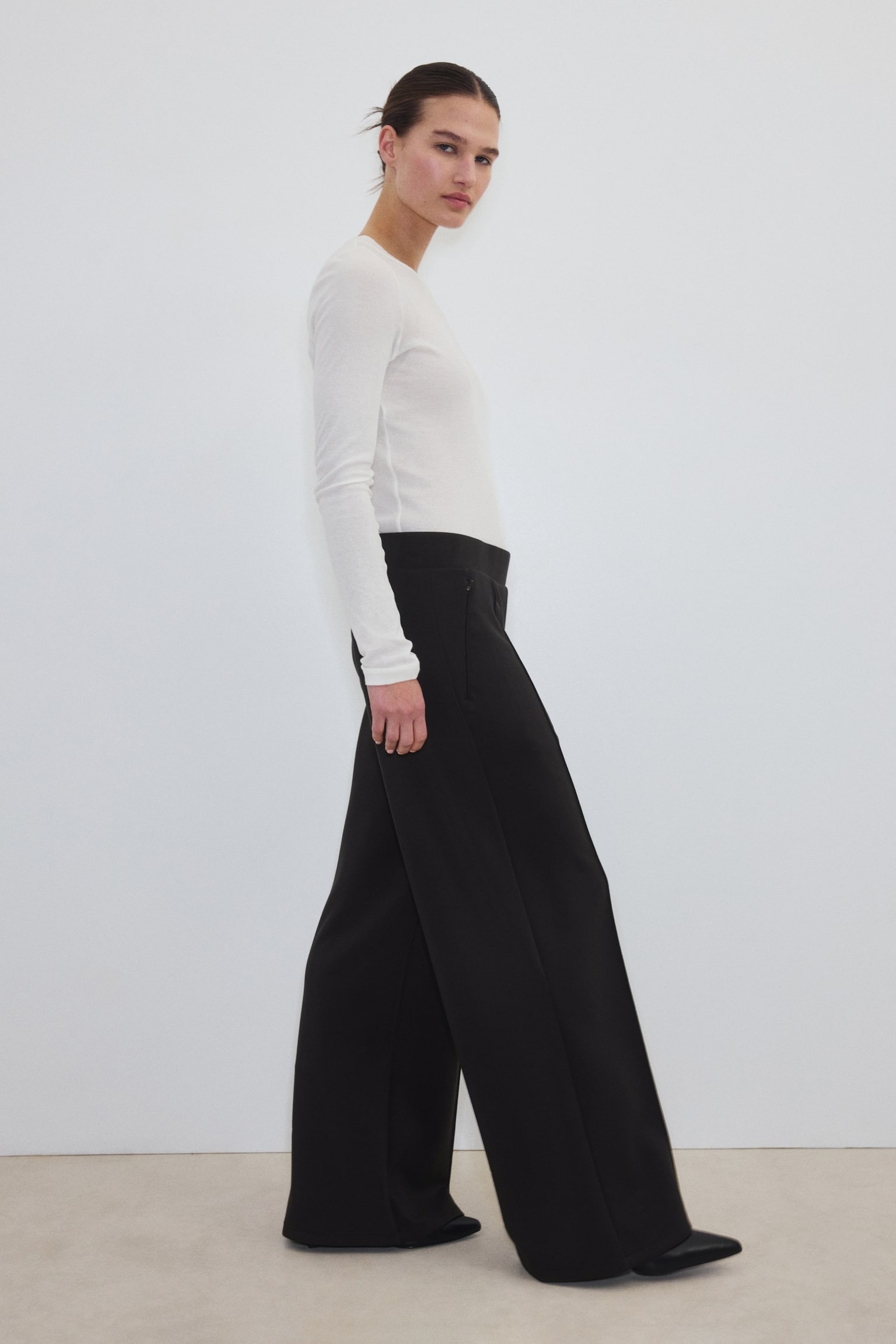Cooling Relaxed Fit Wide trousers - Dark brown/Black/Light brown - 3
