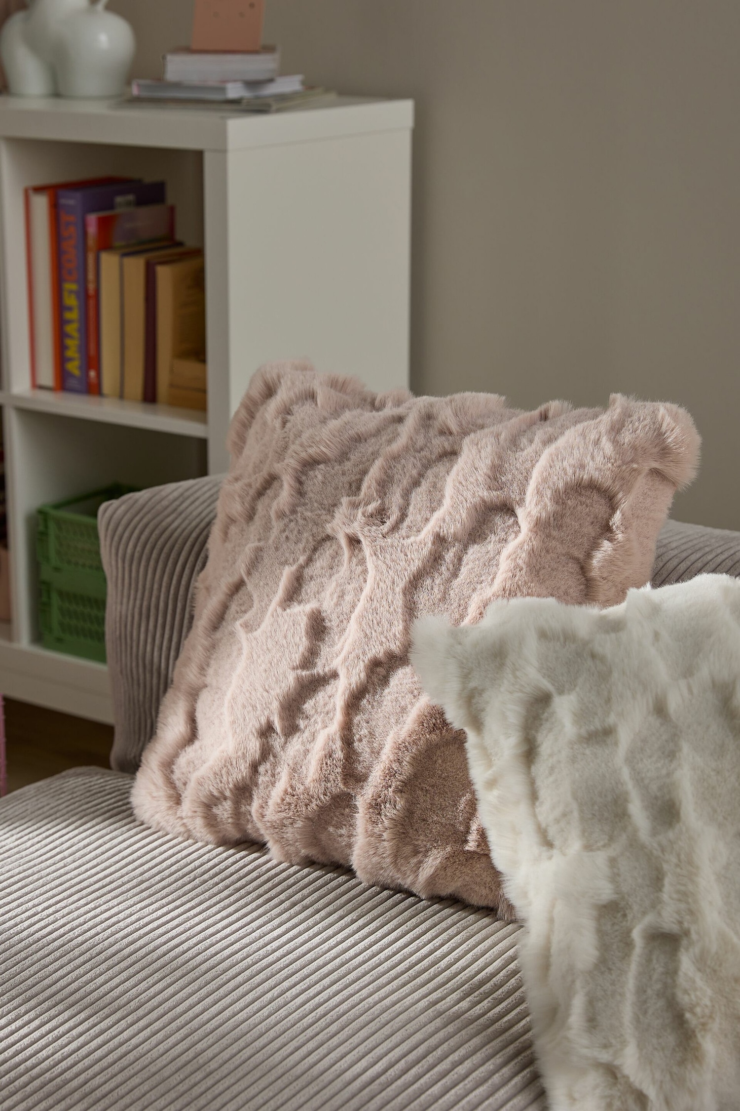 Housse De Coussin Immy - Fuchsia/Crème/Gris/Vert/Jaune