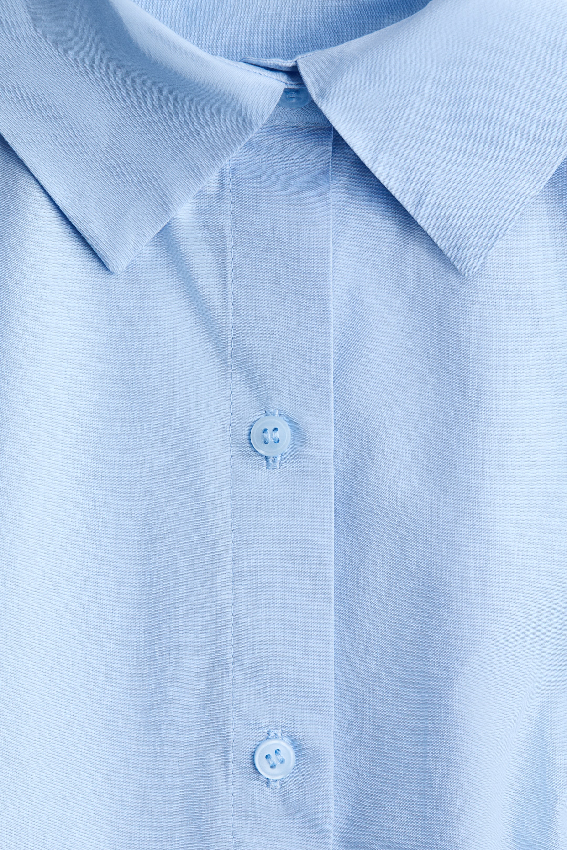 View larger image: Waisted poplin shirt - Light blue - Ladies | H&M IN 2