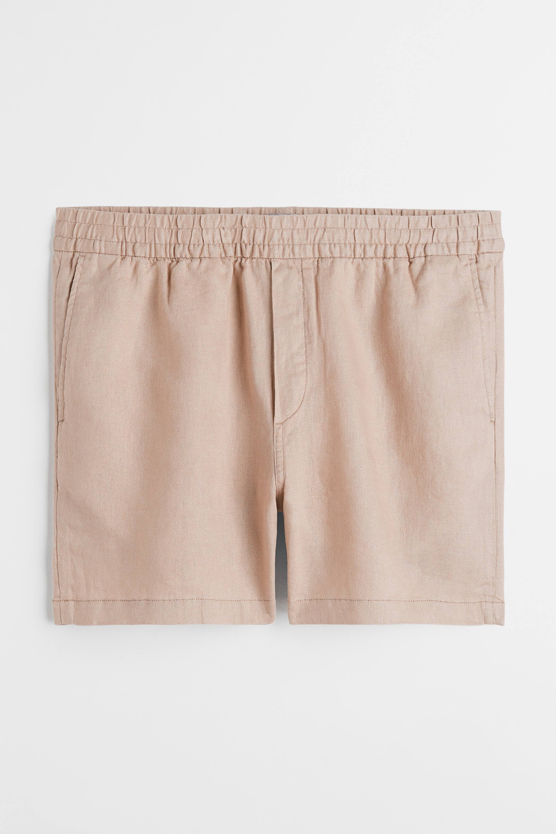 View larger image: Regular Fit Linen shorts - Beige - Men | H&M 1