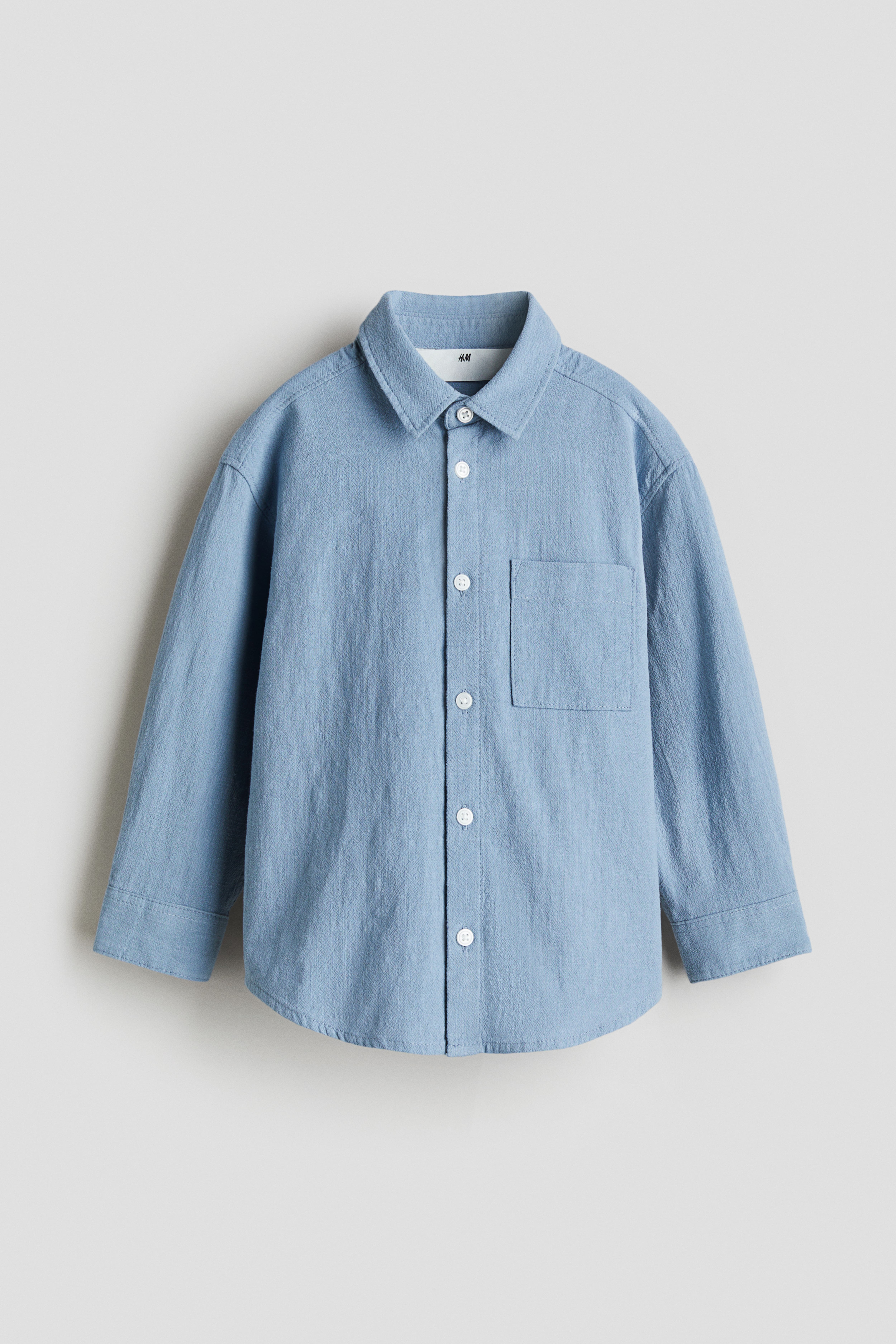 Loose-Fit Textured Cotton Shirt
