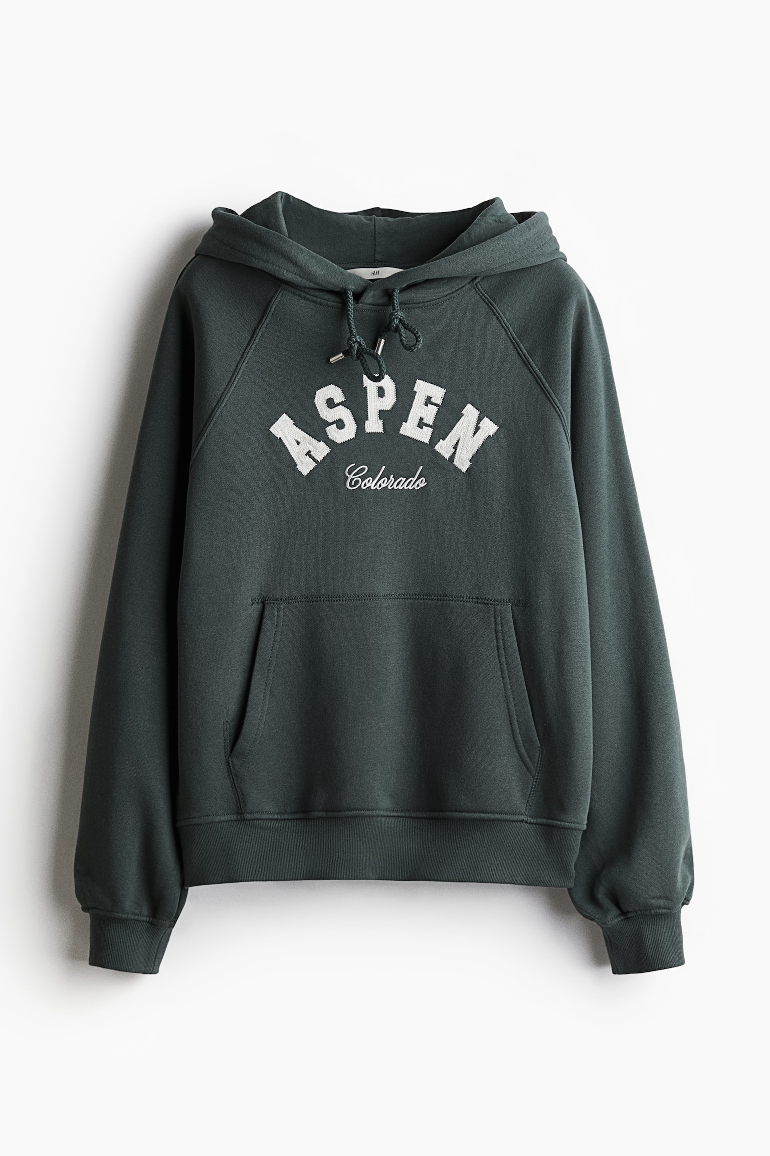 Text-motif hoodie - Dark green/Aspen - 2