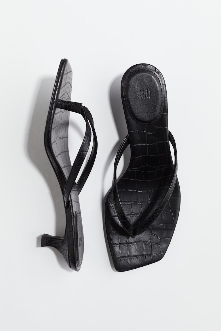Kitten-heeled sandals Black Ladies H&M MY