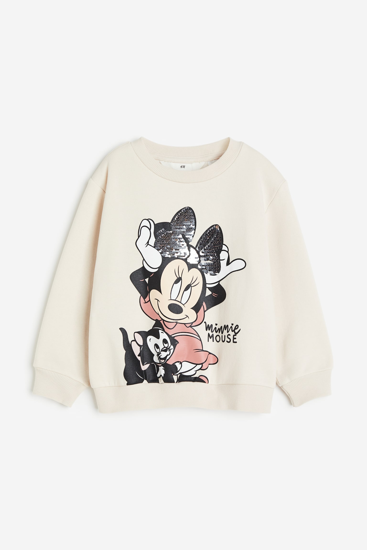 Print Sweater - Cream/Minnie Mouse/Light purple/Encanto/Light pink/Barbie/Light grey marle/Minnie Mouse/White/Frozen/Light pink/Frozen/Light pink/Barbie/Light beige/SmileyWorld®/Old rose/Minnie Mouse - 1