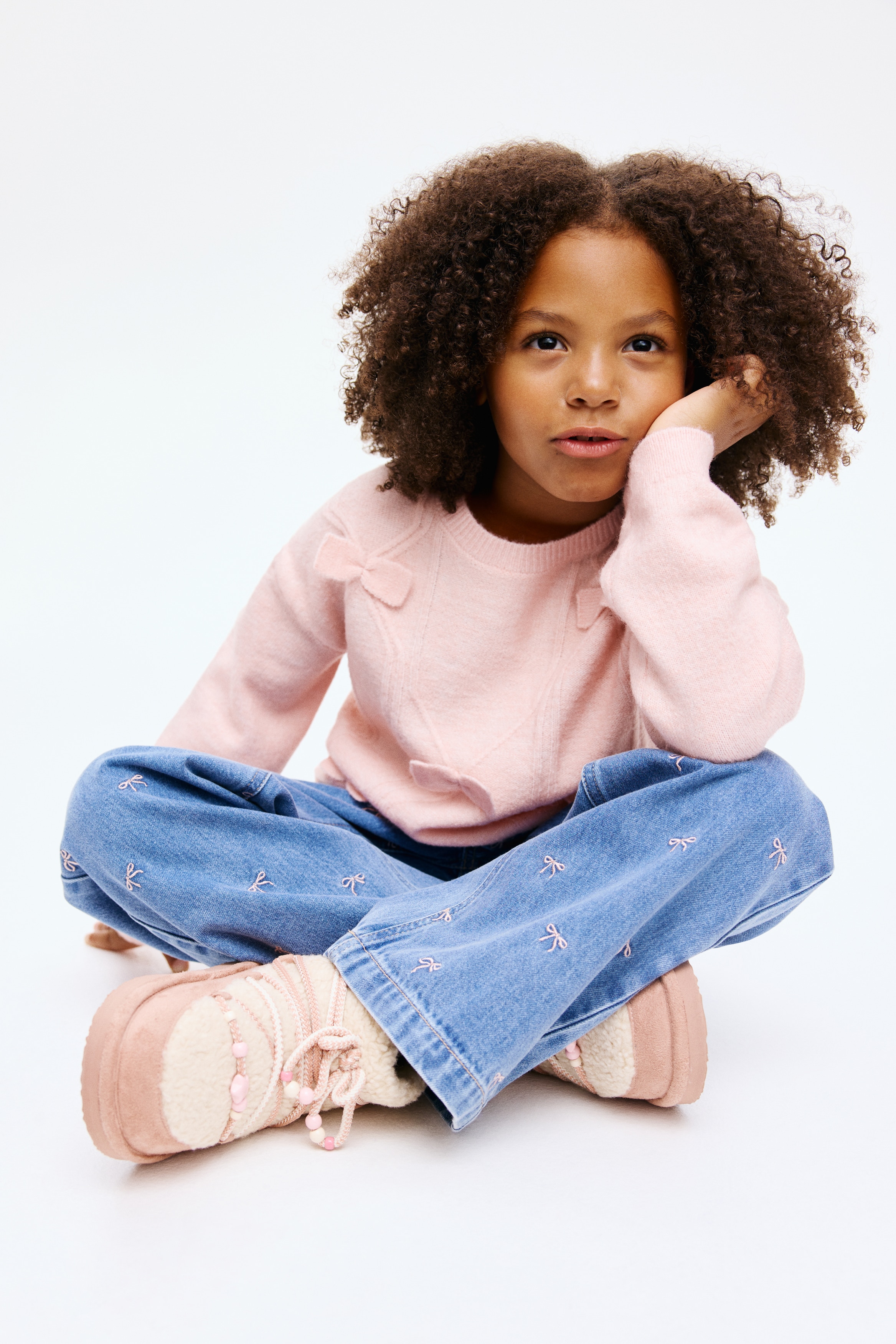 Little Rhythnnne ニット リボンディテールセーター - ライトピンク - Kids | H&M JP