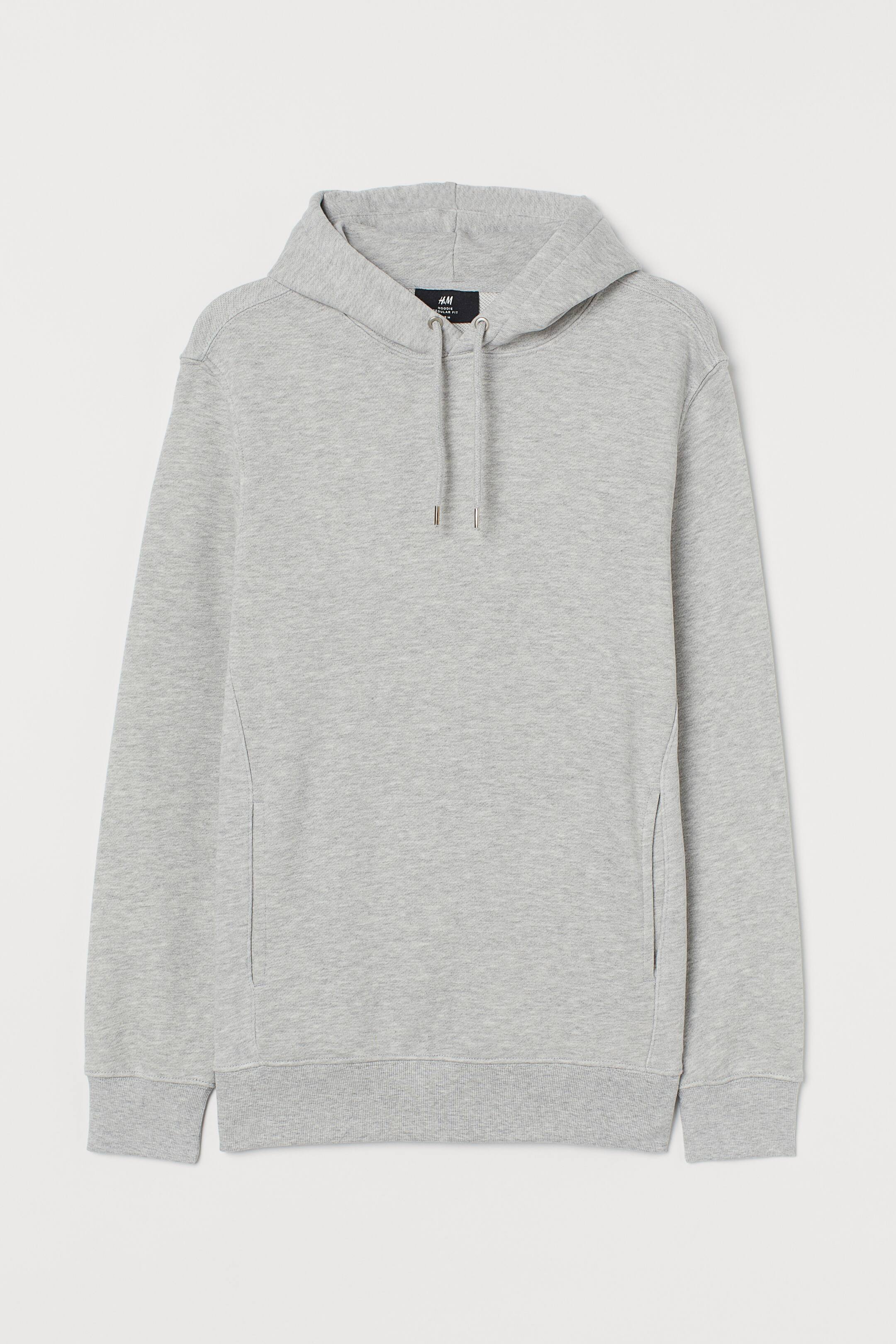 View larger image: Regular Fit Hoodie - Light grey marl - Men | H&M 1
