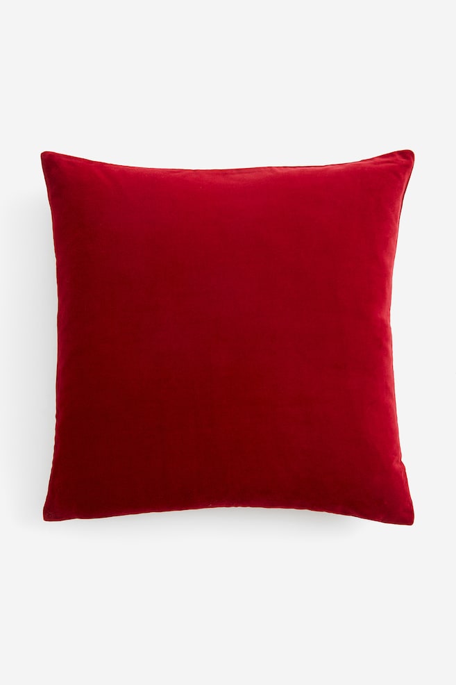 Cotton velvet cushion cover - Red/Dark grey/Sage green/Purple/dc/dc/dc/dc/dc/dc/dc/dc/dc - 1