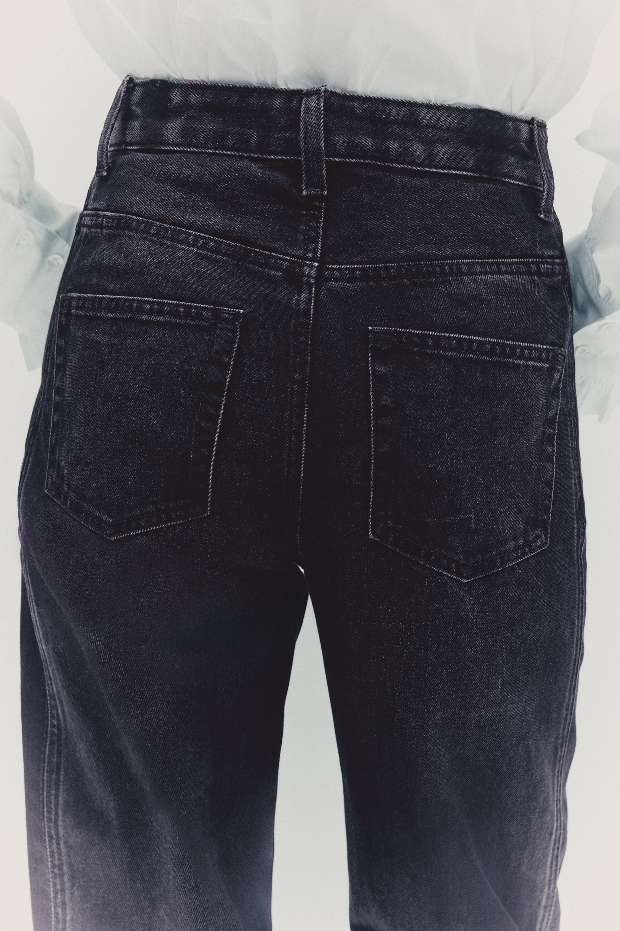 View larger image: Straight-Leg Jeans - Black - Ladies | H&M US 3