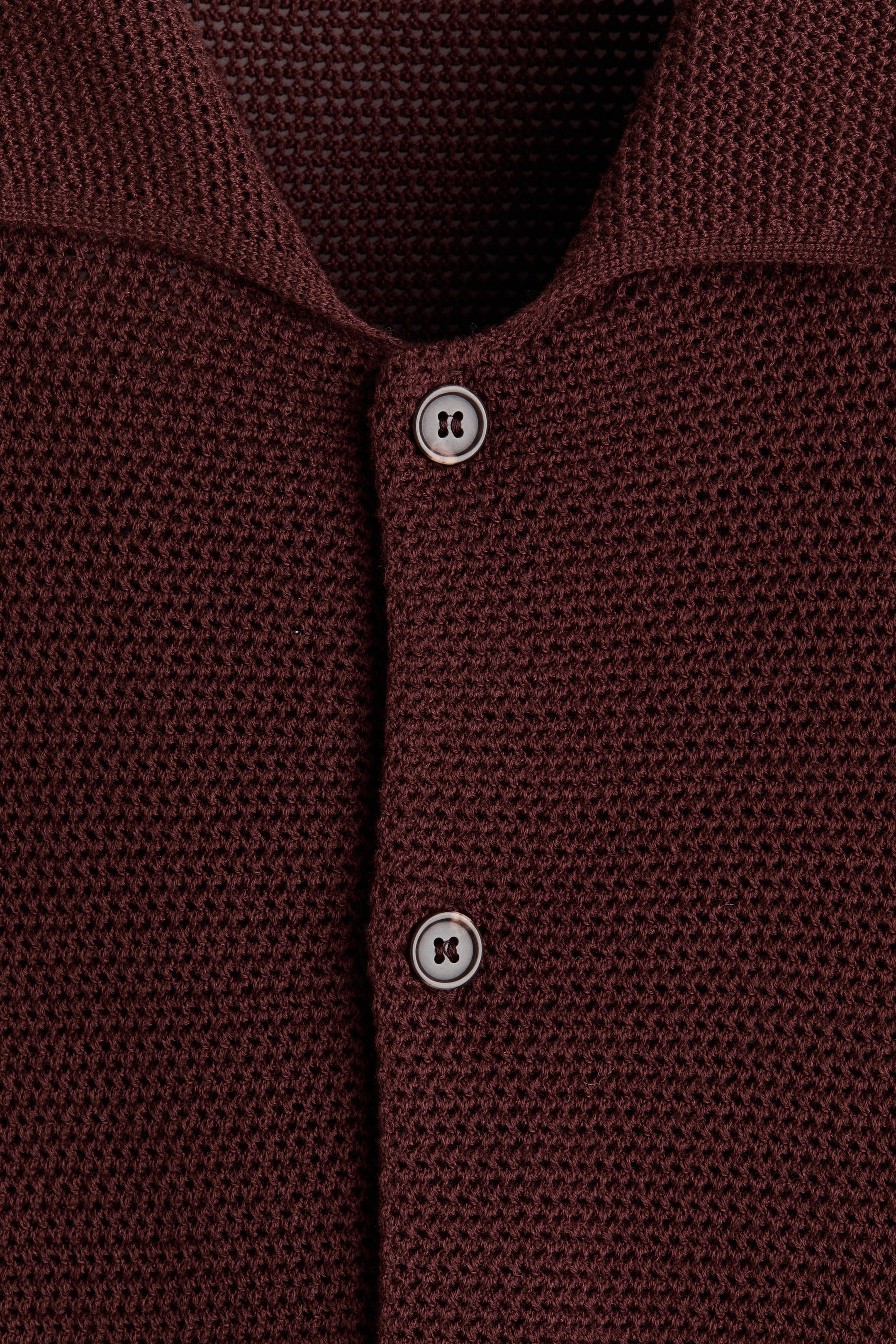 Мужские рубашки H&M Regular-Fit Open-Knit Shirt — фото 5