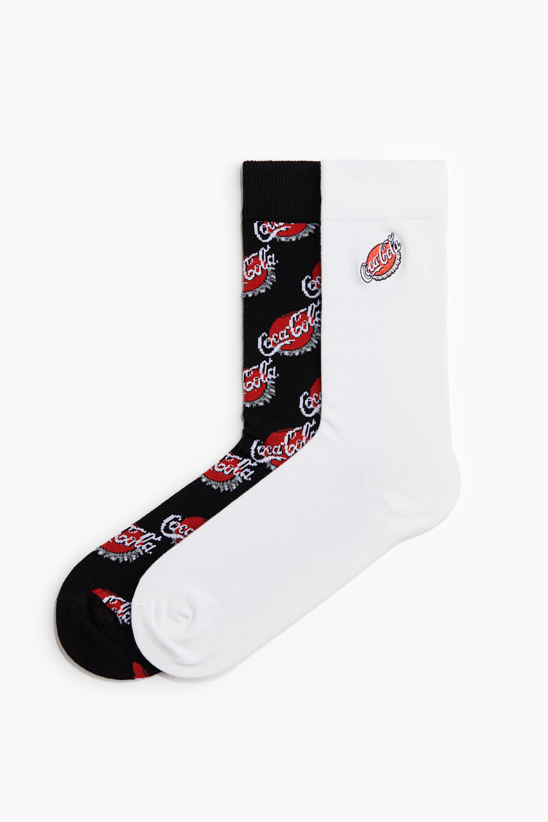 View larger image: 2-Pack Socks - White/Coca-Cola - Men | H&M CA 1