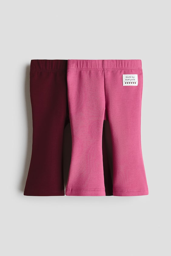 Детские леггинсы H&M 2-Pack Flared Sweatpant Leggings