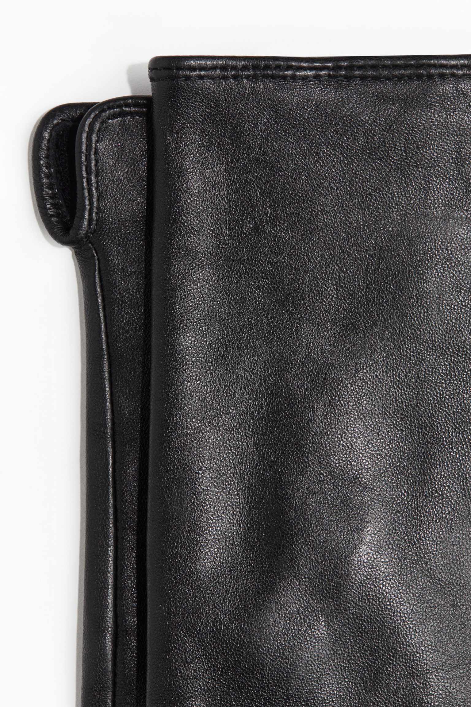Женские перчатки H&M Leather, цвет: Чёрный — фото 2