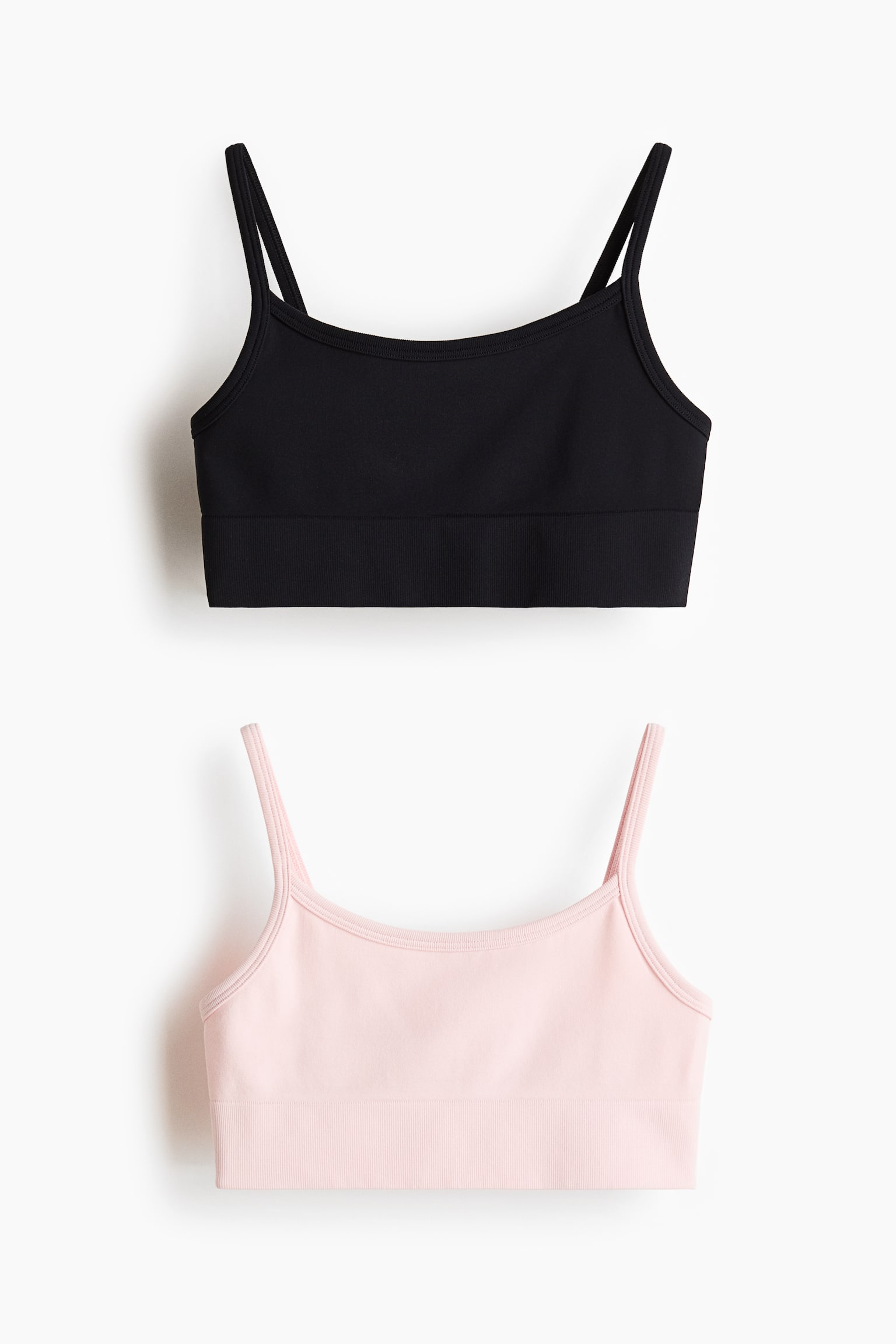 2-pack Tops deportivos Seamless con DryMove™ - Rosa claro/Negro/Blanco