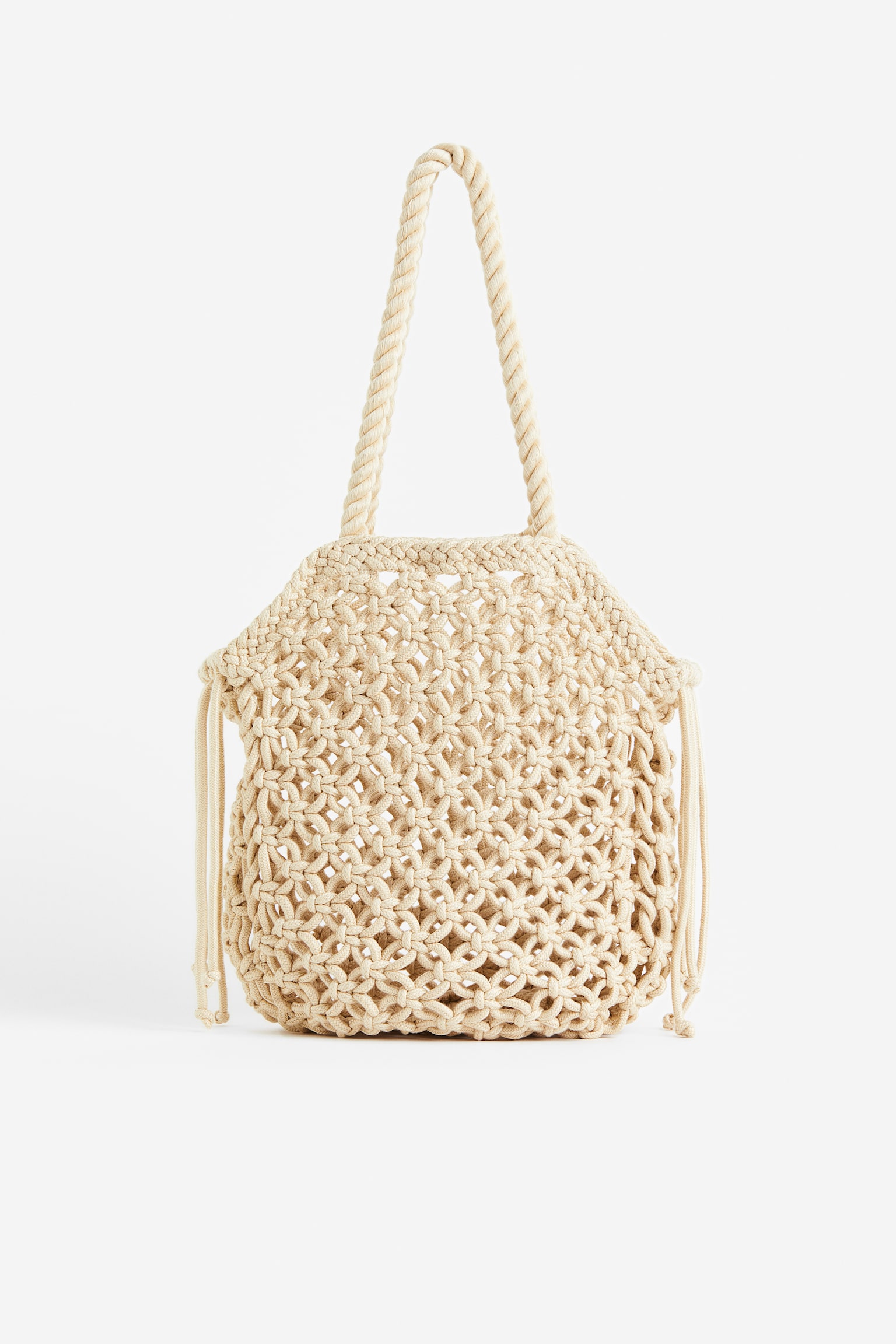 Macramé shopper - Light beige - 1