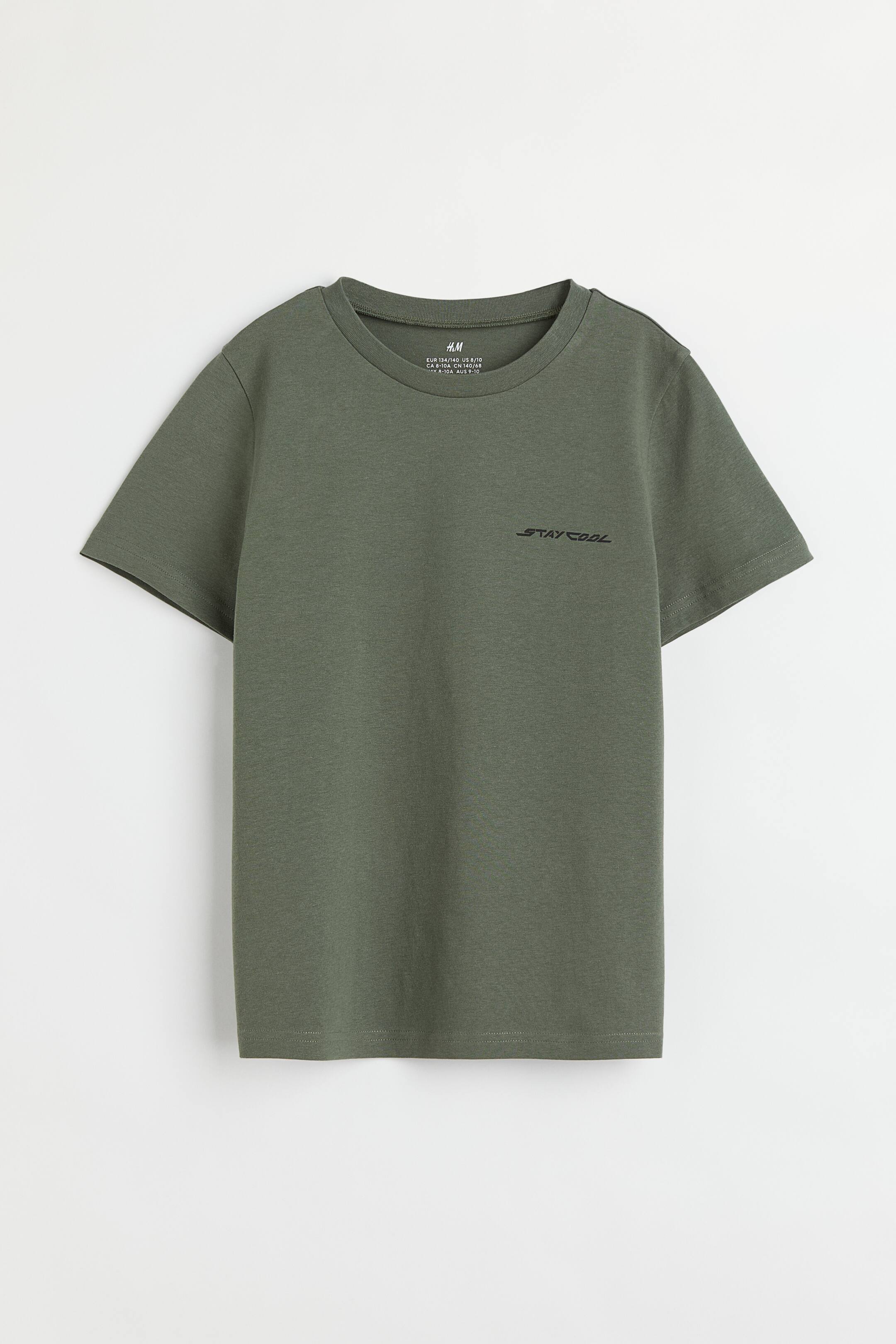 Xem ảnh lớn hơn: Áo thun - Màu xanh kaki đậm/Stay Cool - Kids | H&M VN 1