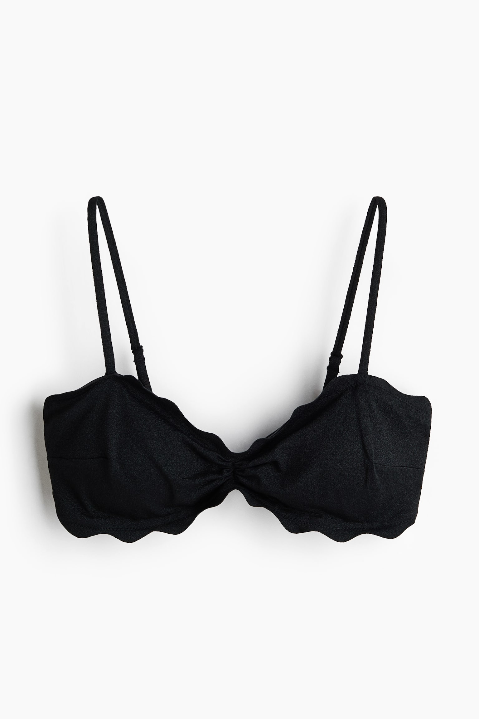 Wattiertes Bikinitop - Schwarz - 1