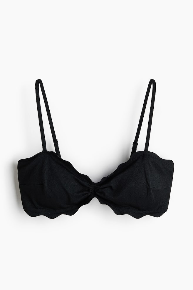 Padded bikini top - Black - 1