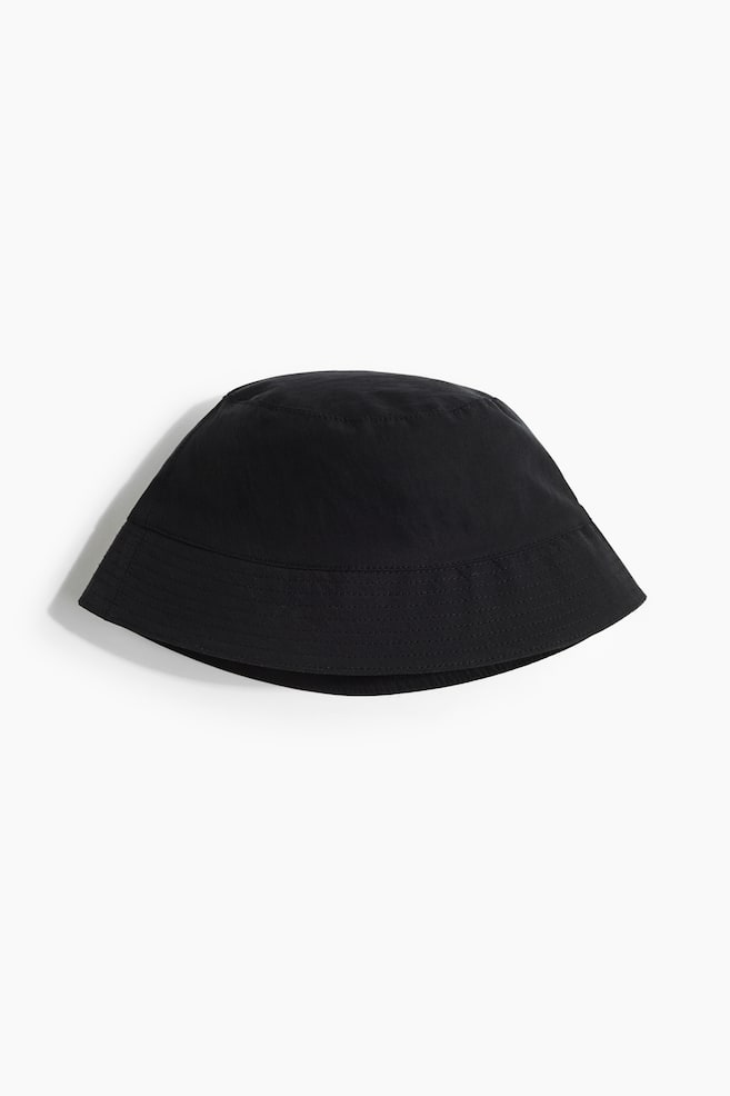 Lyocell-Blend Bucket Hat - Black/Sage green - 1