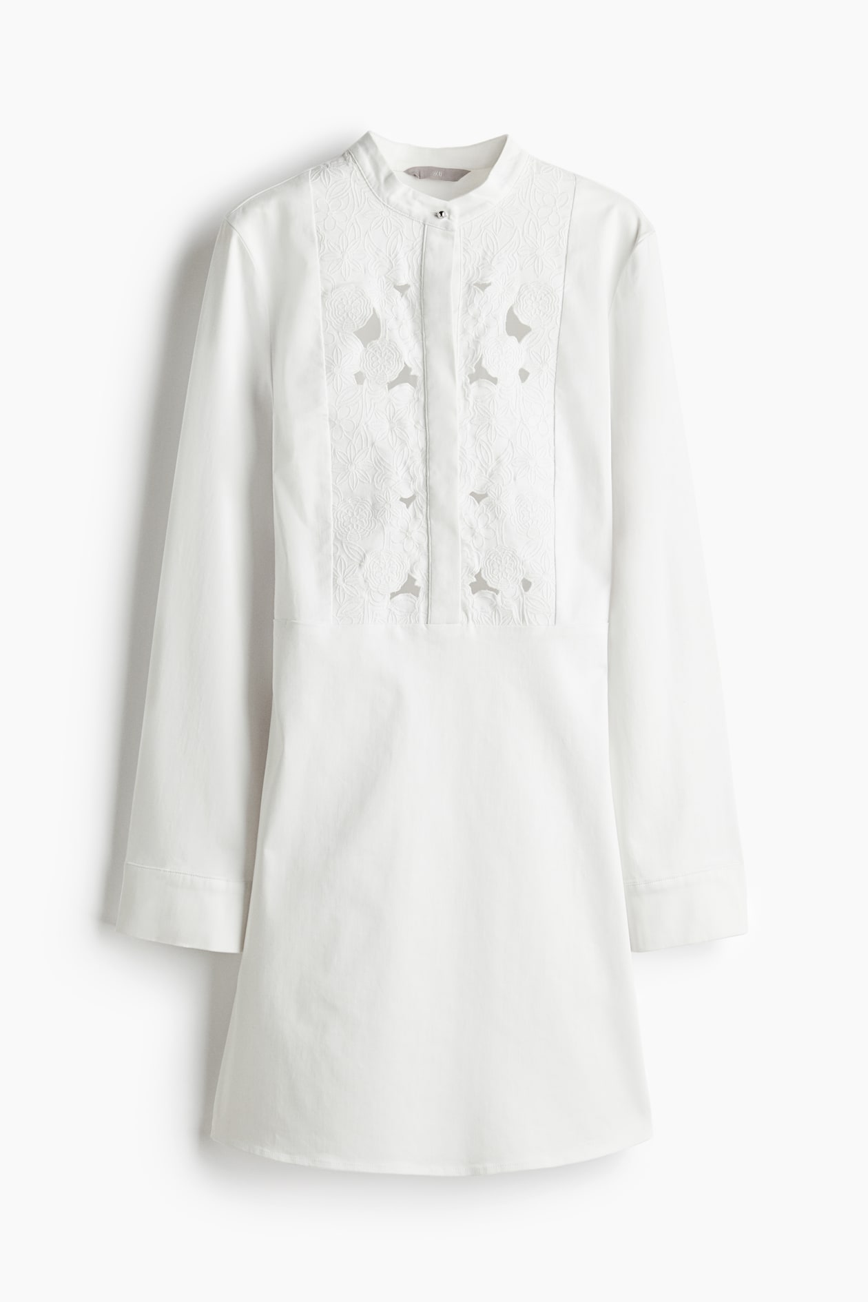 Women's White Eyelet Embroidery-Detail Dress | H&M US