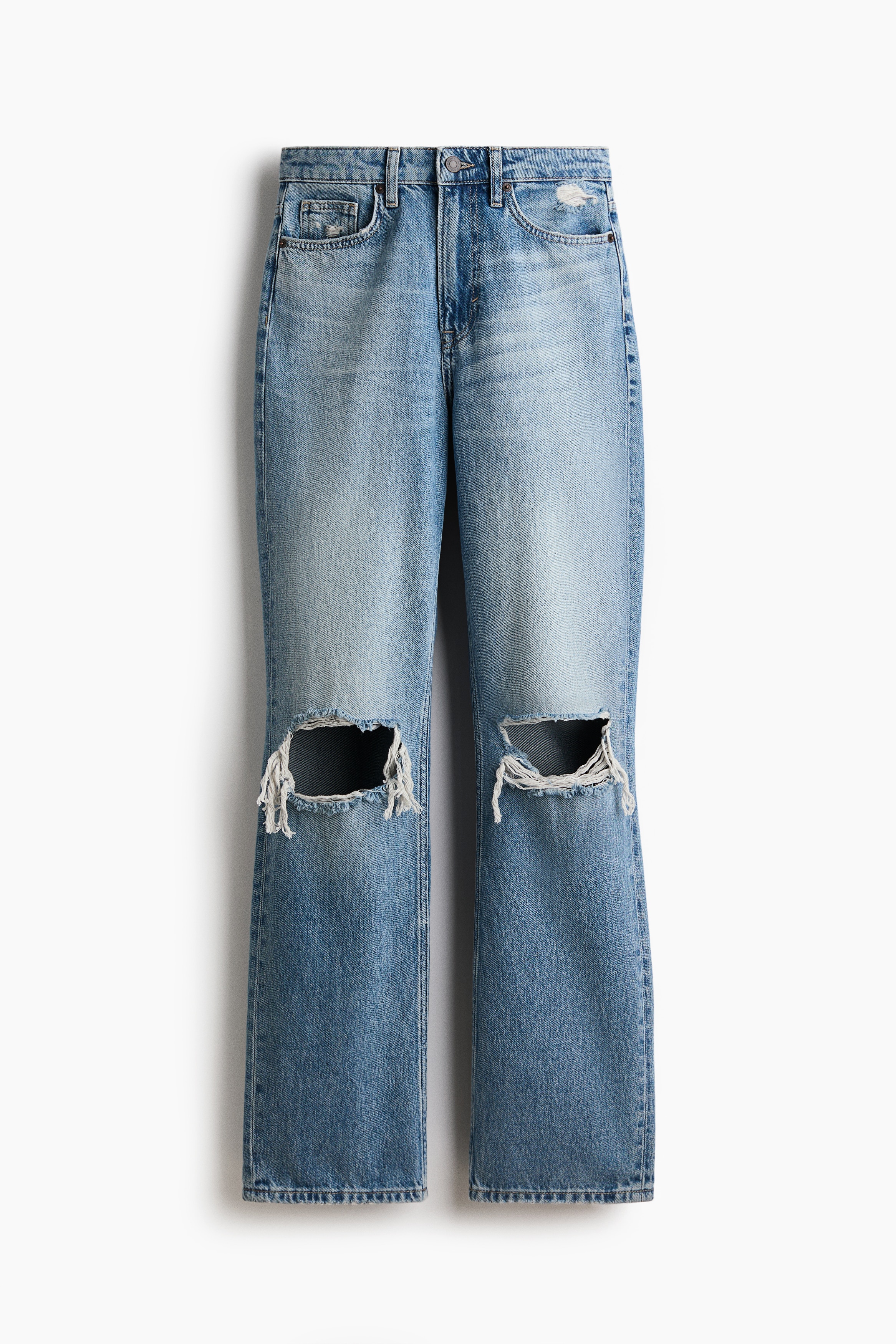 Straight High Jeans - Denim blue/Dark denim blue/Denim blue/Washed denim blue