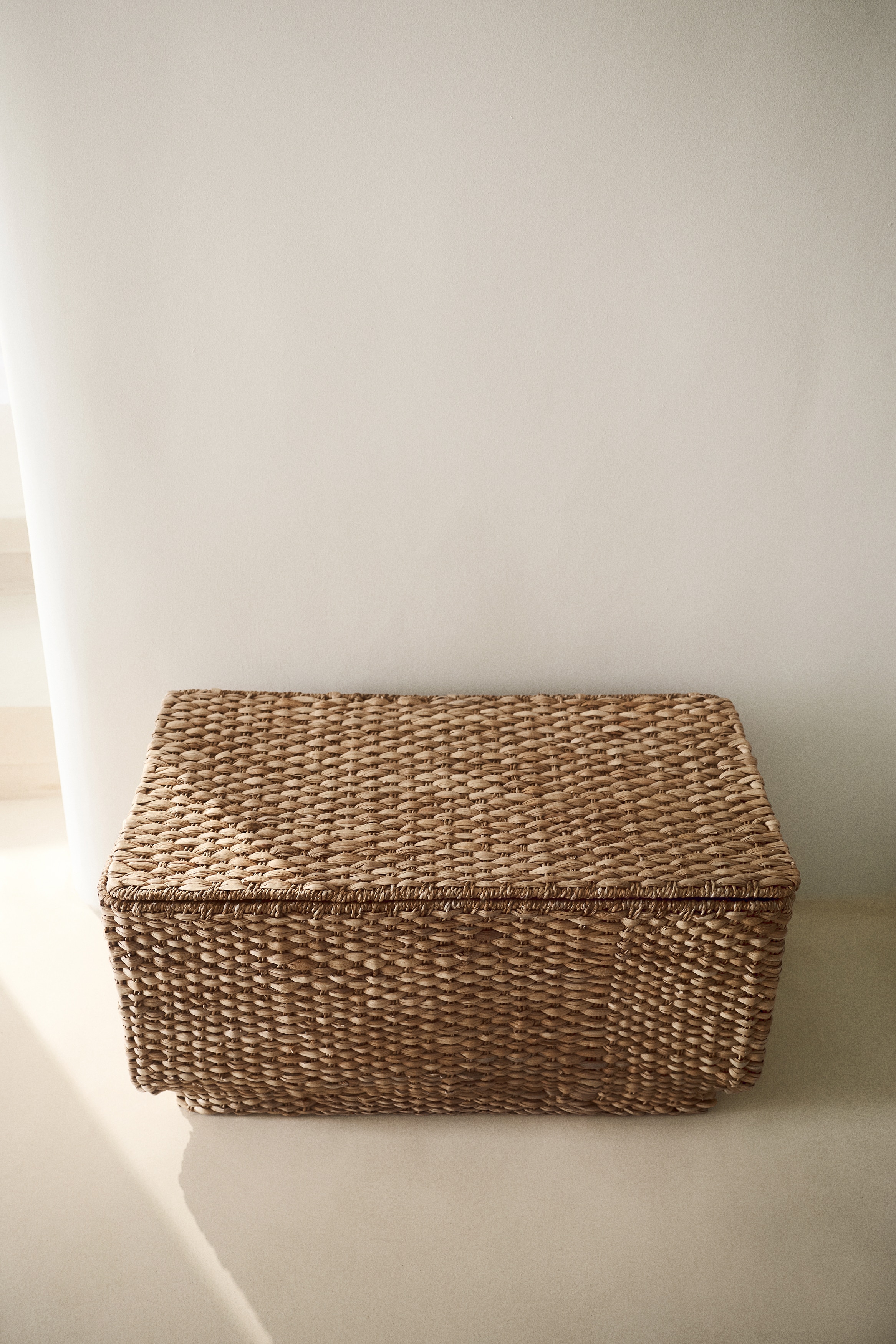 Large handmade storage basket-Beige