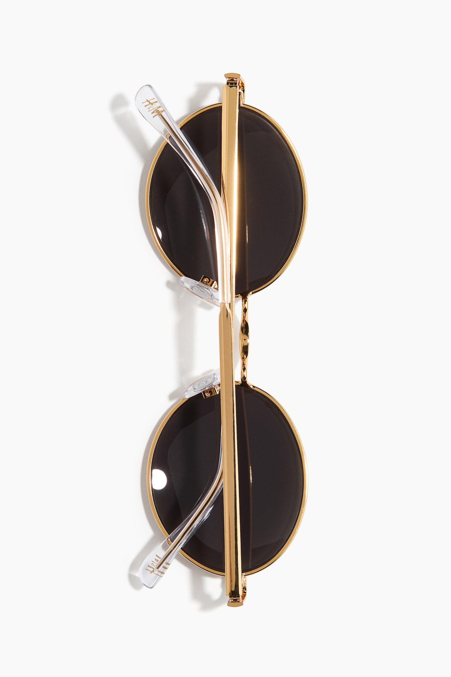 Oval sunglasses - Gold-coloured/Black/Gold-coloured - 4