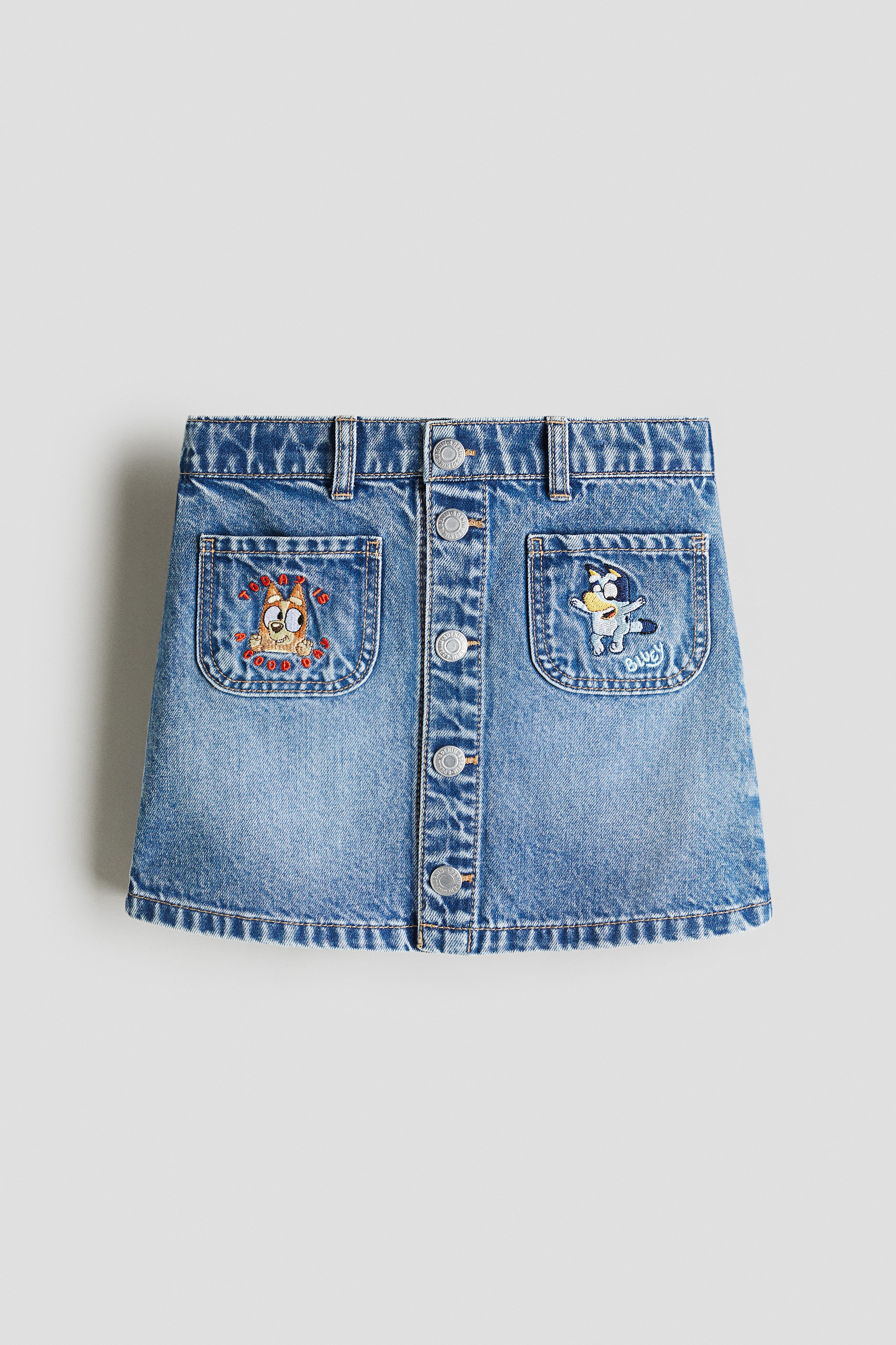 A-Line Denim Skirt - Denim blue/Bluey