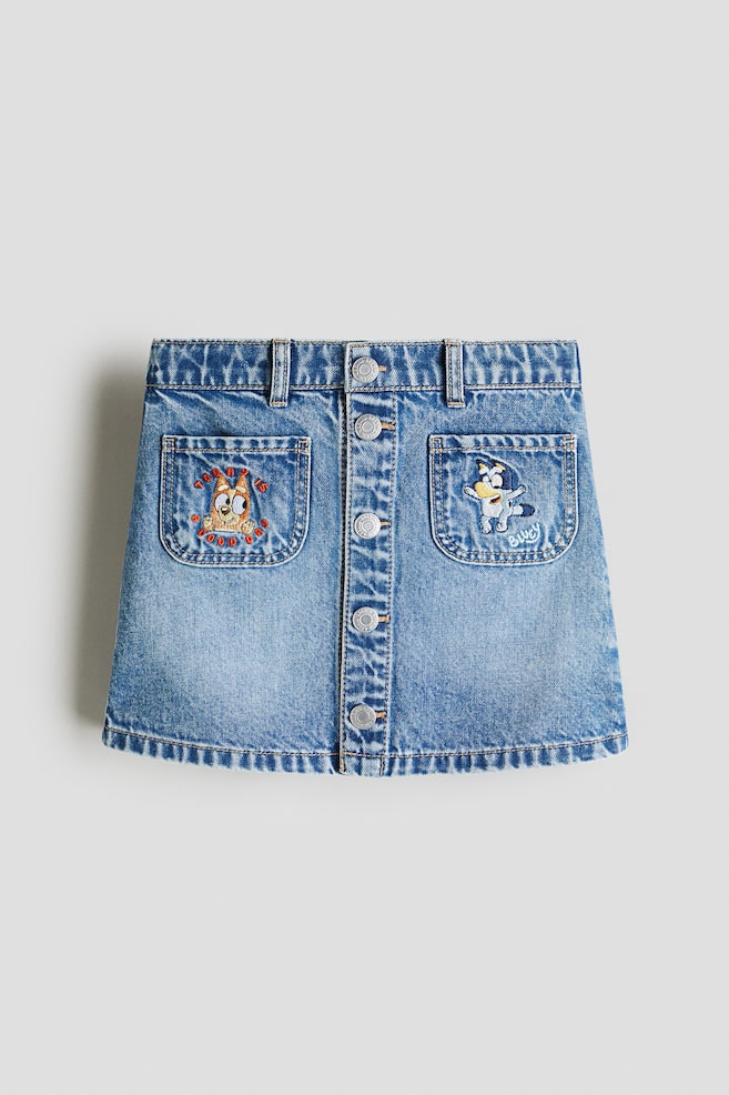 A-Line Denim Skirt - Denim blue/Bluey - 1