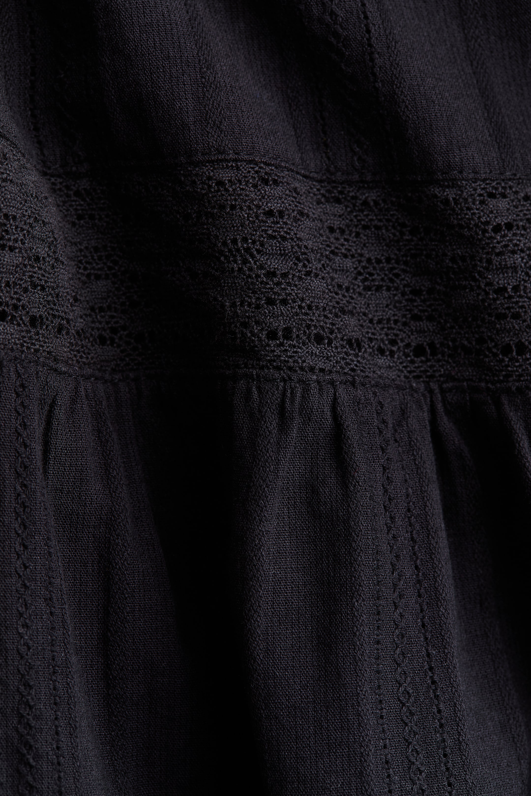 Lace-Inset Peplum Blouse
