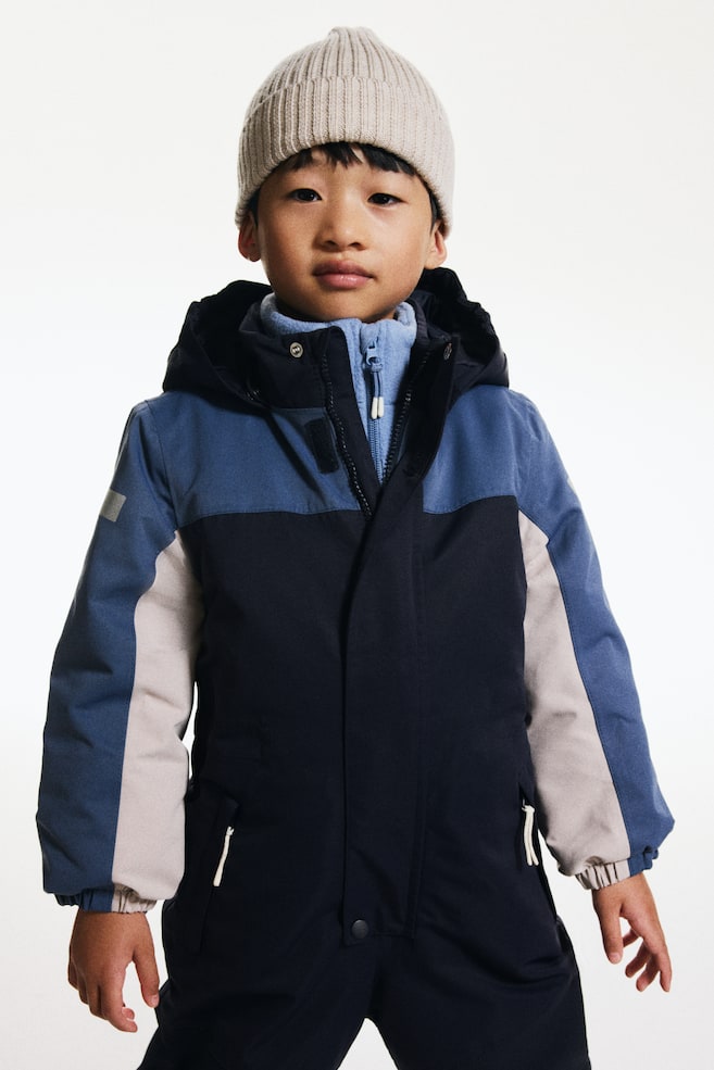 Waterproof room-to-grow snowsuit - Navy blue/Colour block/Black/Light dusty pink/Leopard print - 5