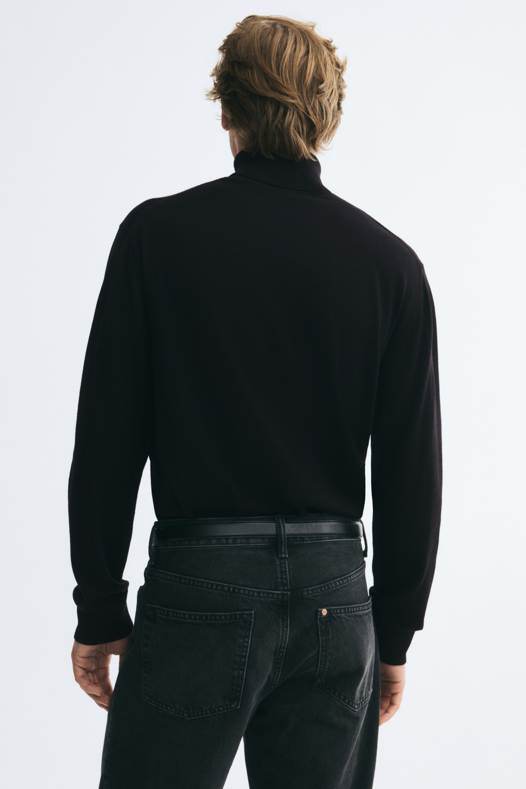 Regular-Fit Turtleneck Merino Wool Sweater