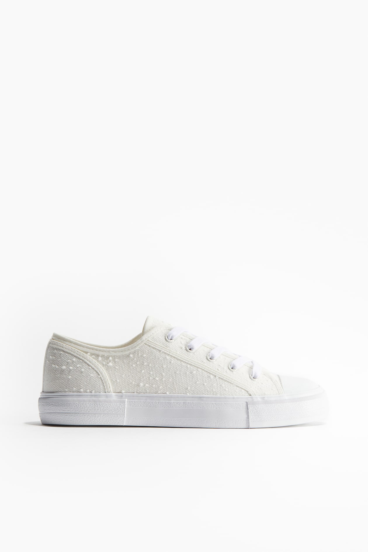 Sneaker aus Canvas - Ohne Absatz - Cremefarben - Ladies | H&M DE 